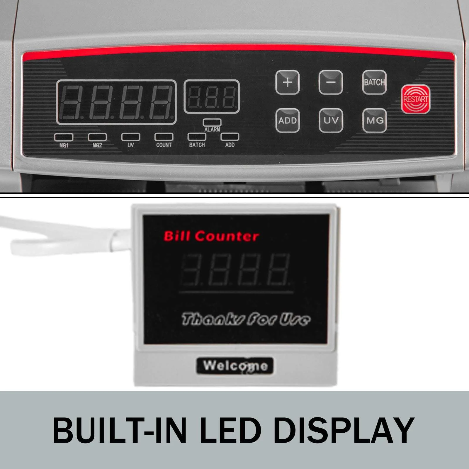 Money Counter Machine 1000 Bills/Min with UV MG Detection - Image 18