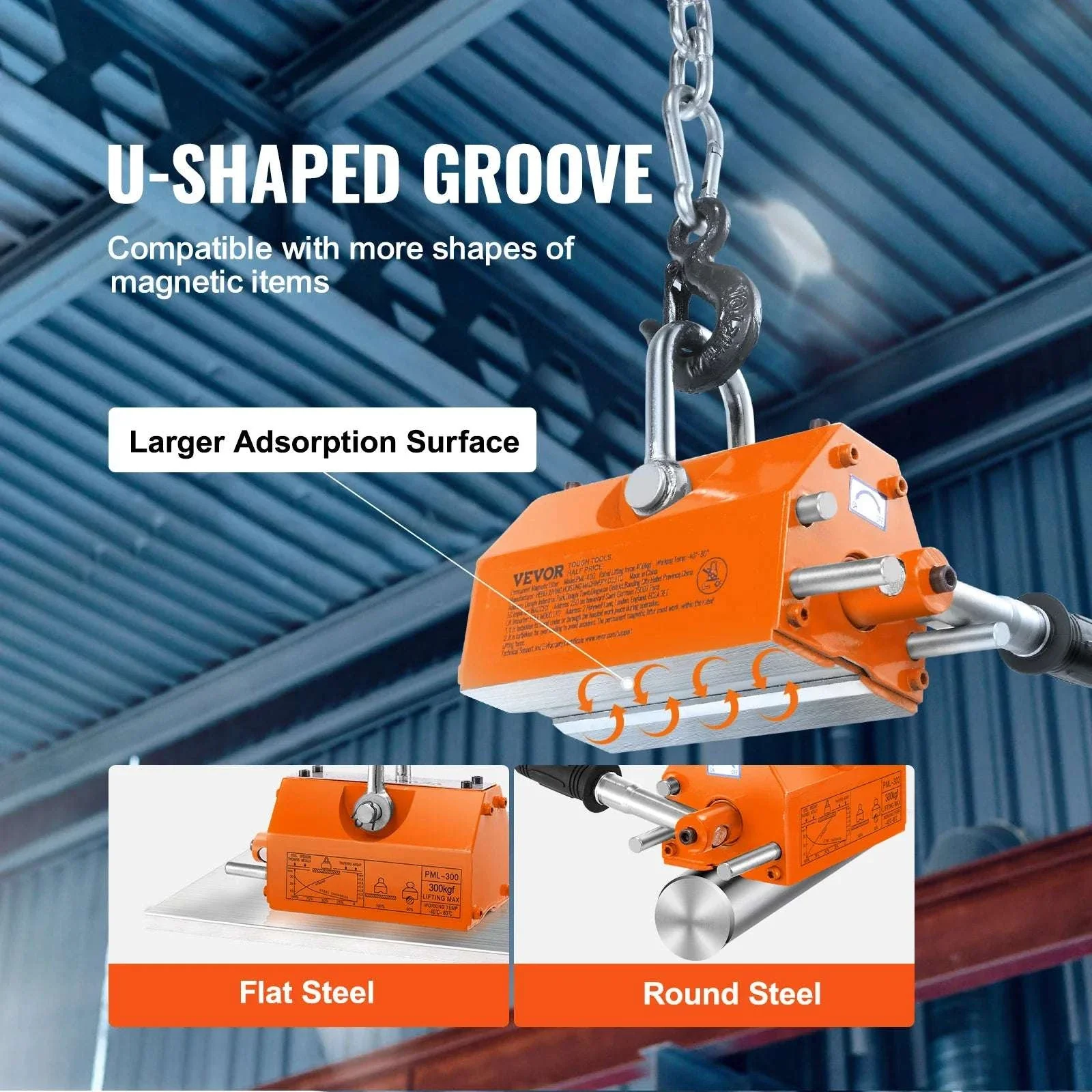 Permanent Magnetic Lifter 100–2000KG Steel Lifting Magnet Tool - Image 5