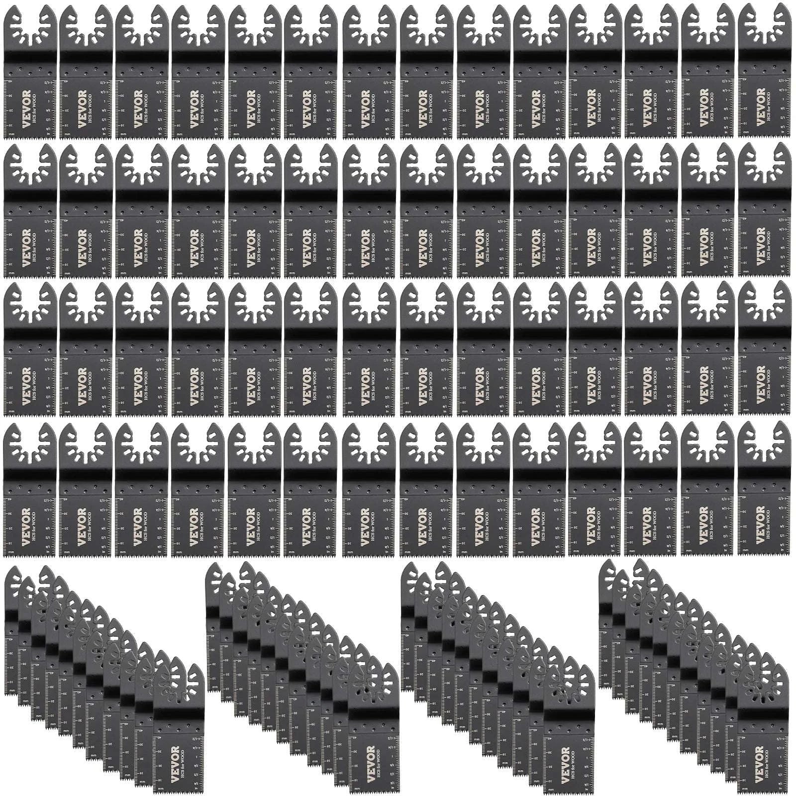100PCS Oscillating Multitool Blades Kit for Wood Metal Plastic Cutting