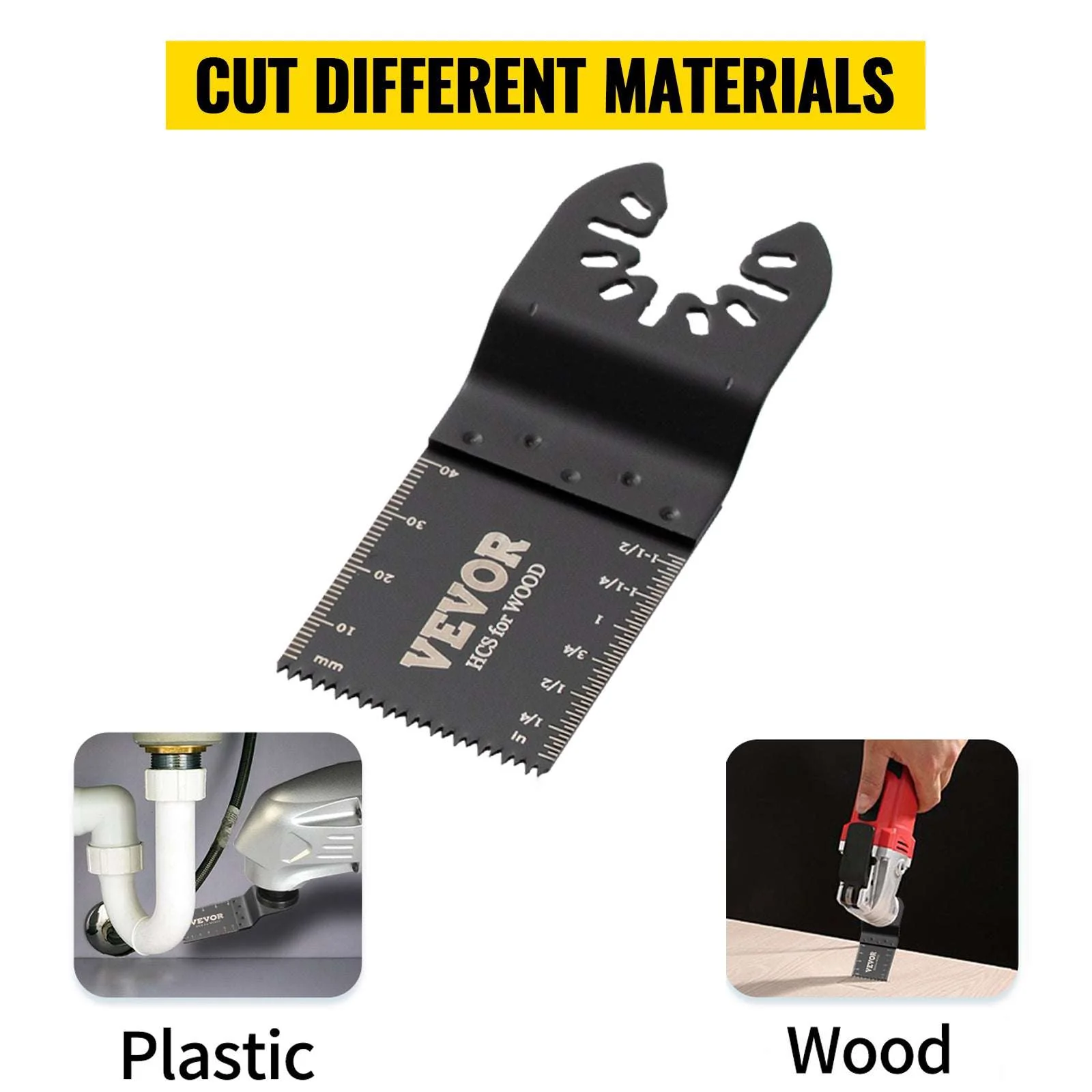 100PCS Oscillating Multitool Blades Kit for Wood Metal Plastic Cutting - Image 11