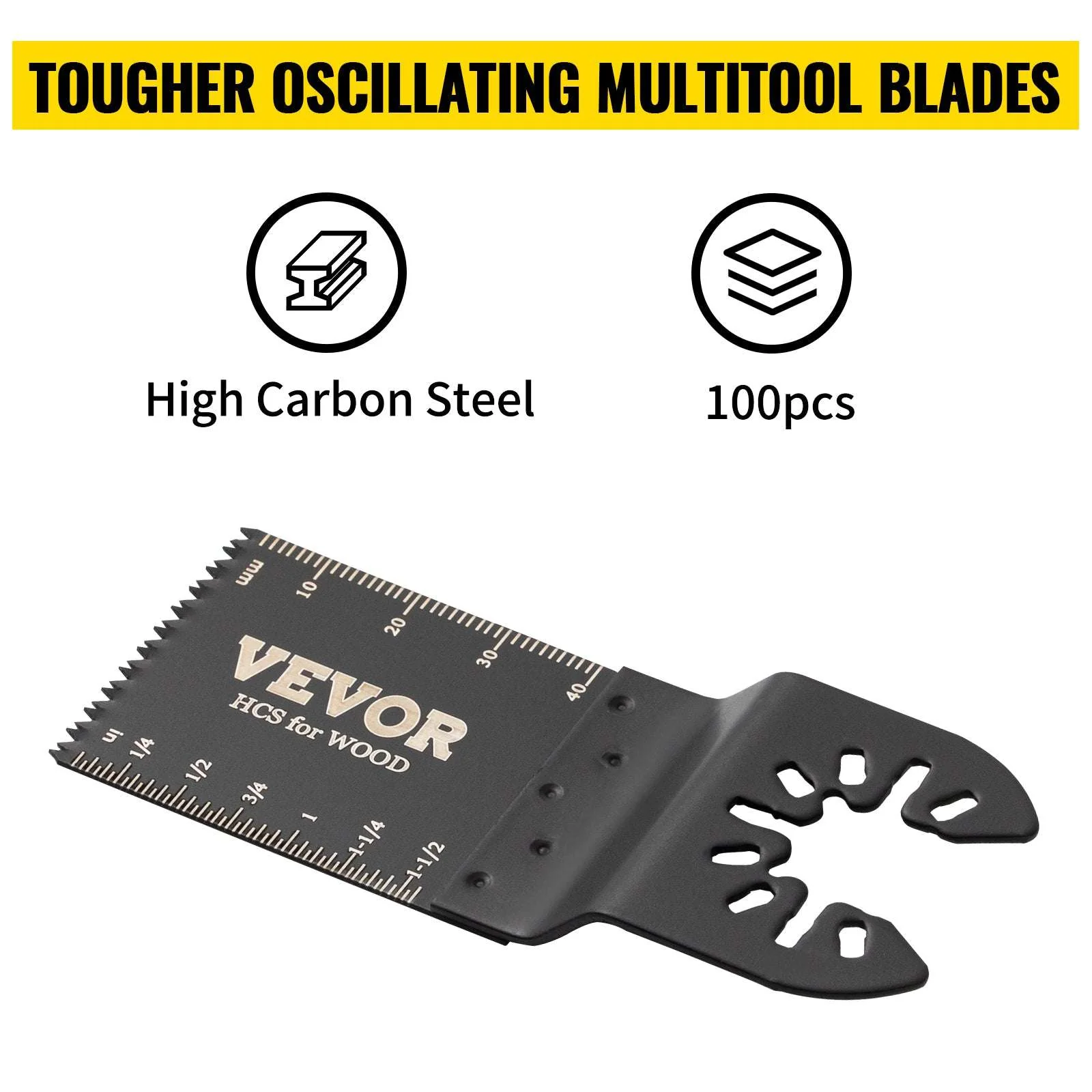 100PCS Oscillating Multitool Blades Kit for Wood Metal Plastic Cutting - Image 12