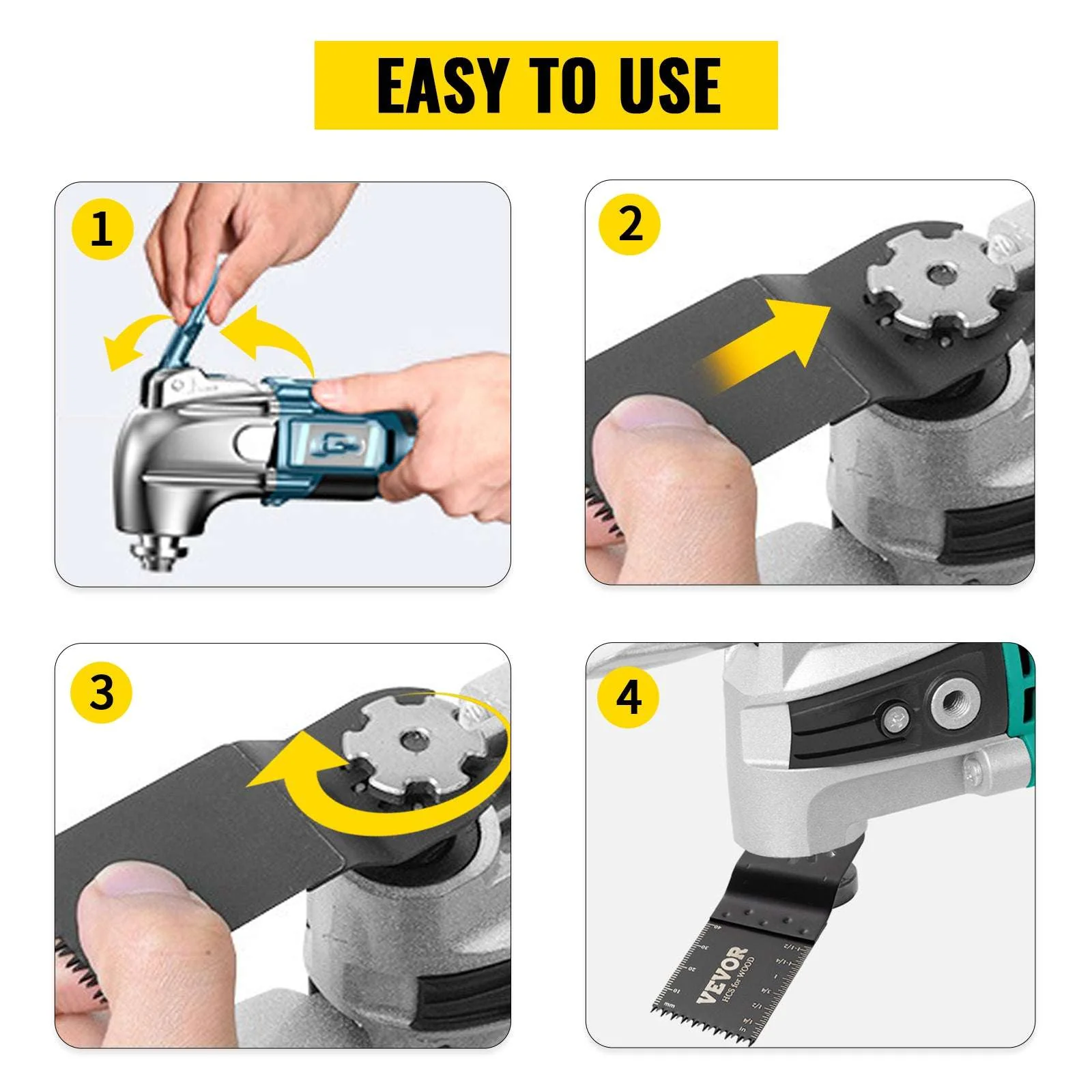 100PCS Oscillating Multitool Blades Kit for Wood Metal Plastic Cutting - Image 14