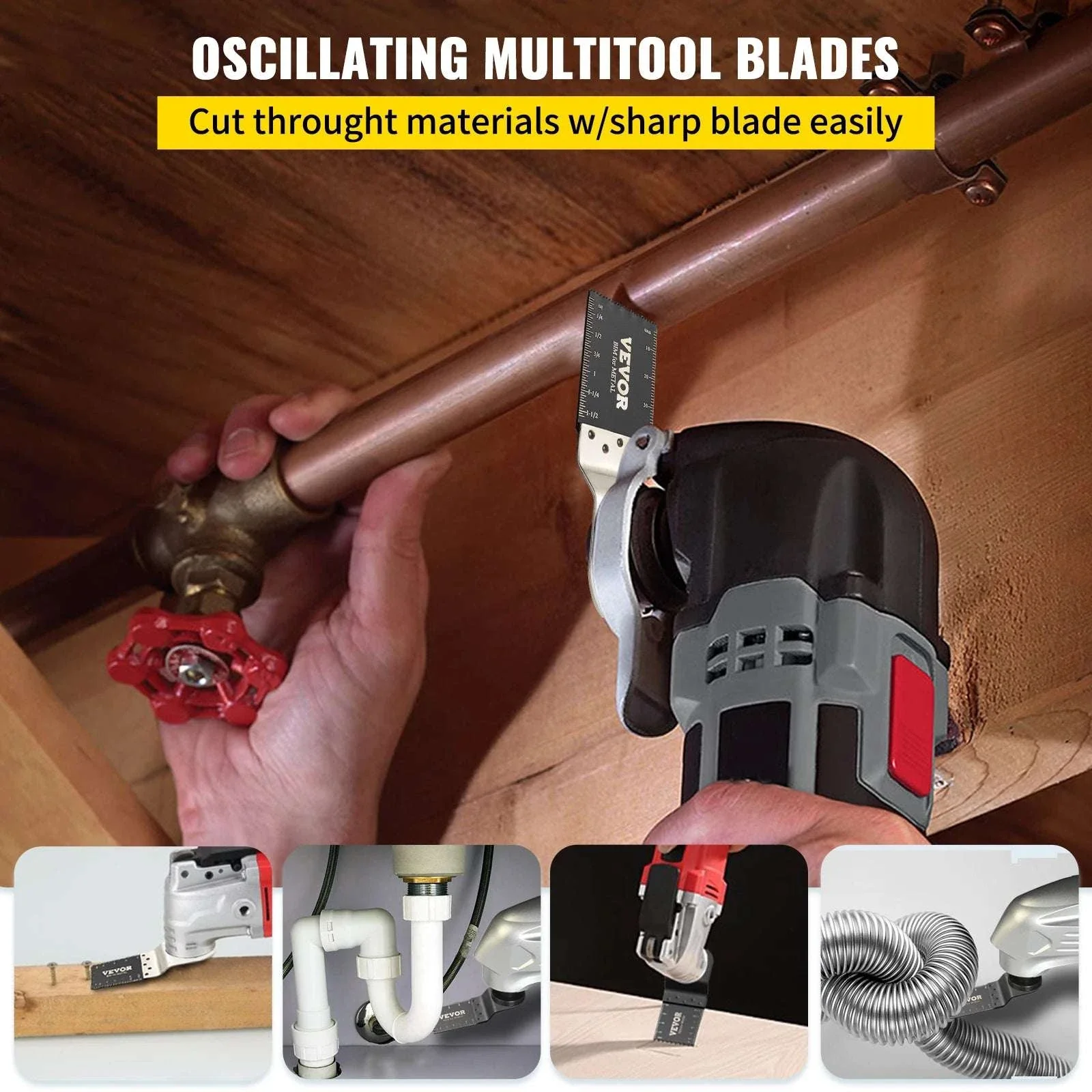 100PCS Oscillating Multitool Blades Kit for Wood Metal Plastic Cutting - Image 2