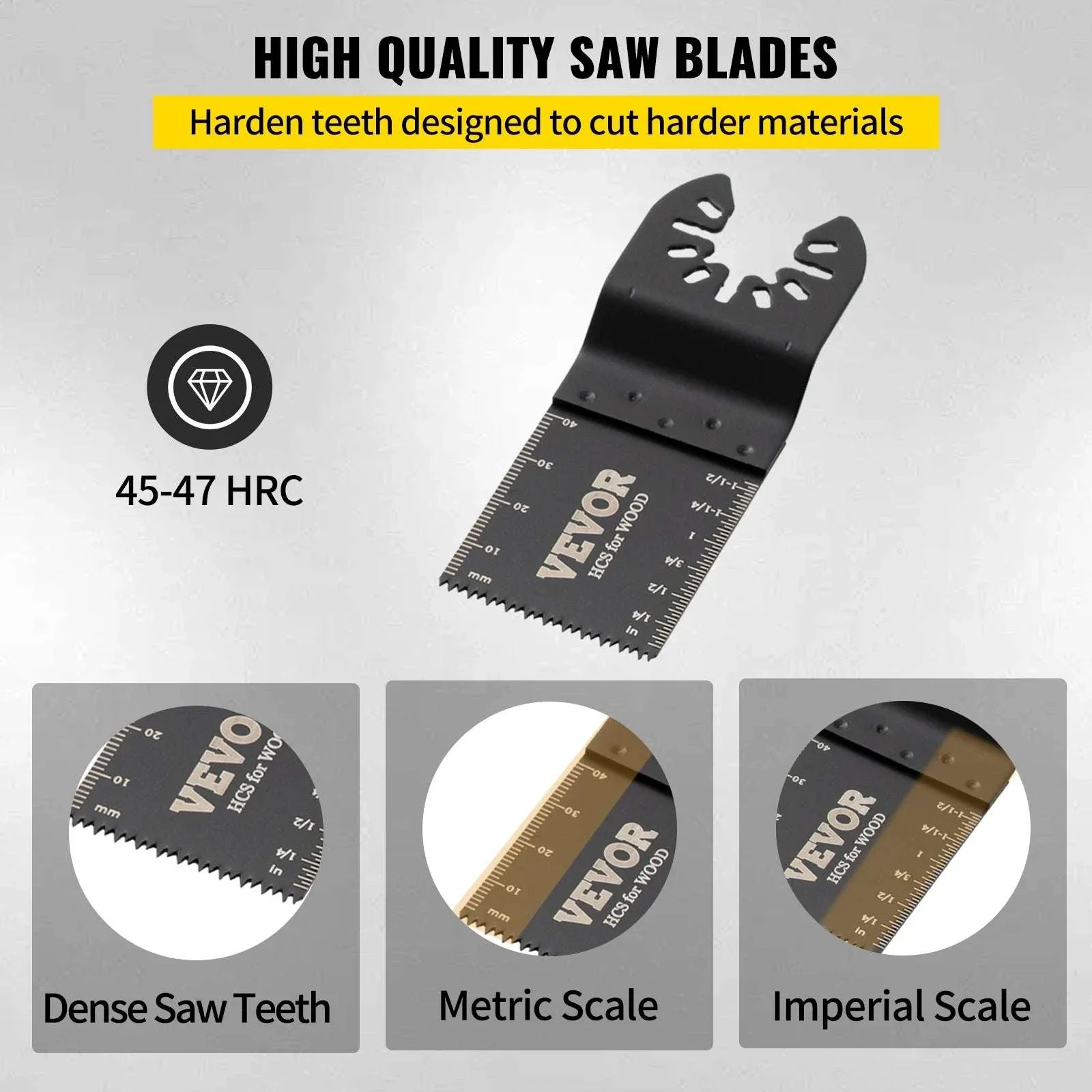 100PCS Oscillating Multitool Blades Kit for Wood Metal Plastic Cutting - Image 5