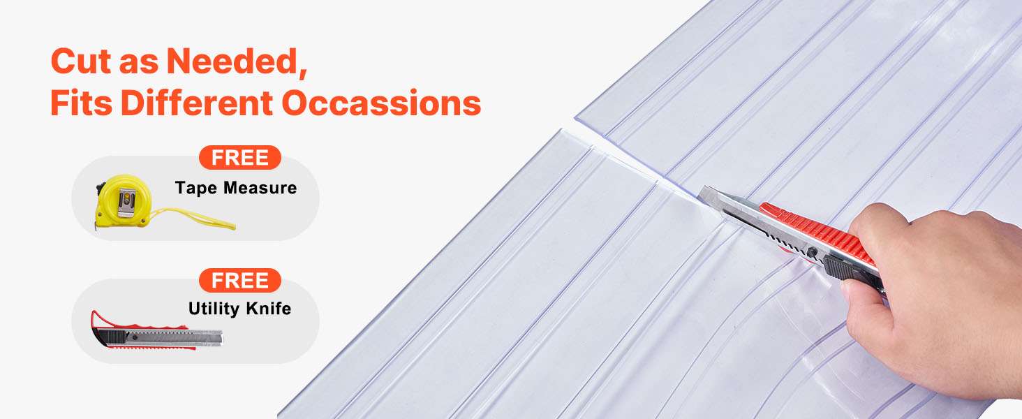 Clear PVC Strip Curtain Roll 12in Wide for Garage & Freezer Doors - Image 10