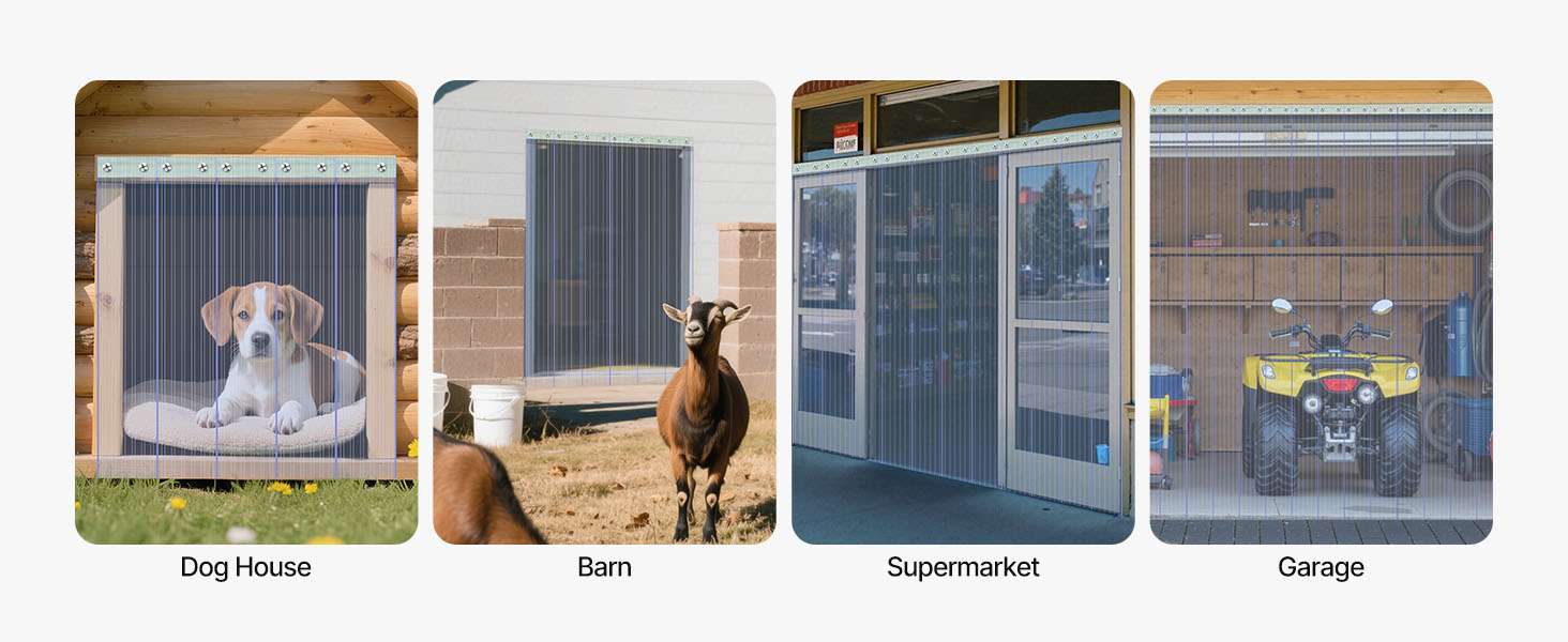 Clear PVC Strip Curtain Roll 12in Wide for Garage & Freezer Doors - Image 16