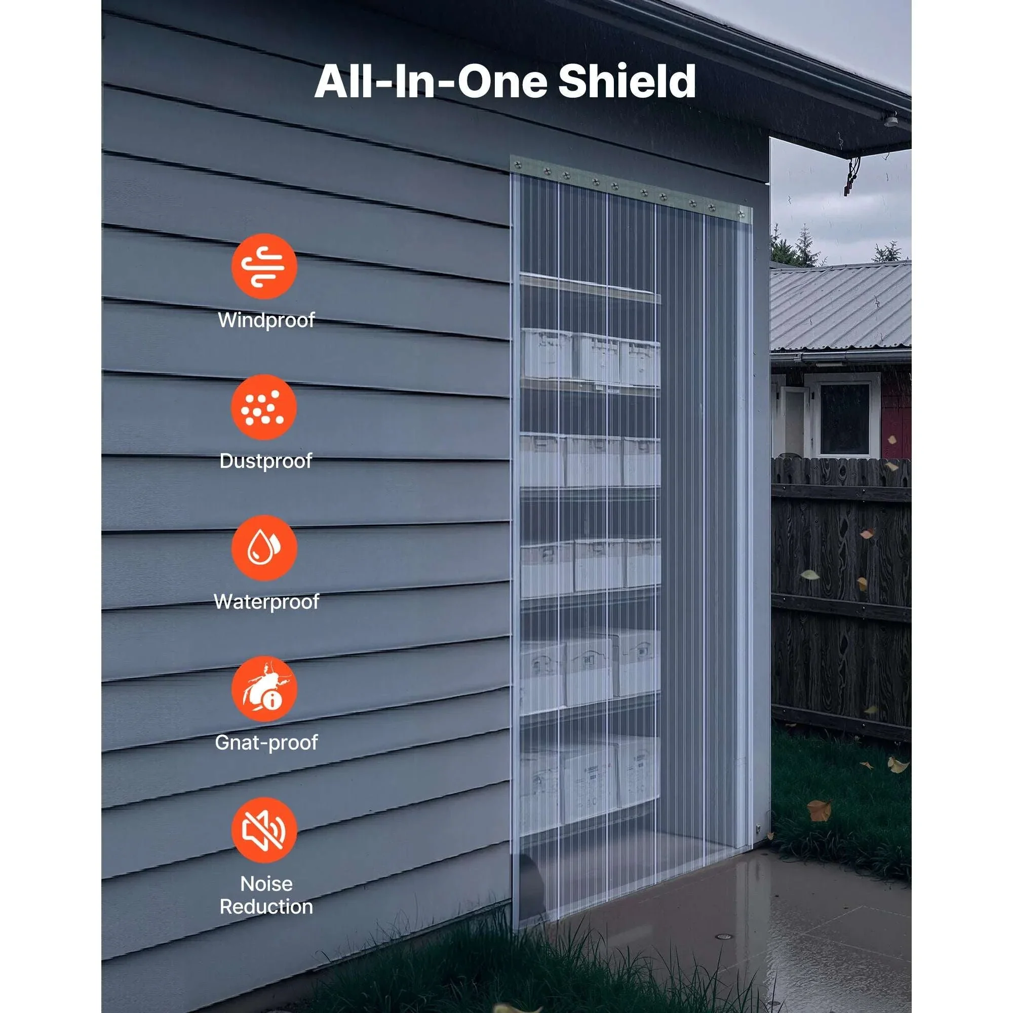 Clear PVC Strip Curtain Roll 12in Wide for Garage & Freezer Doors - Image 6