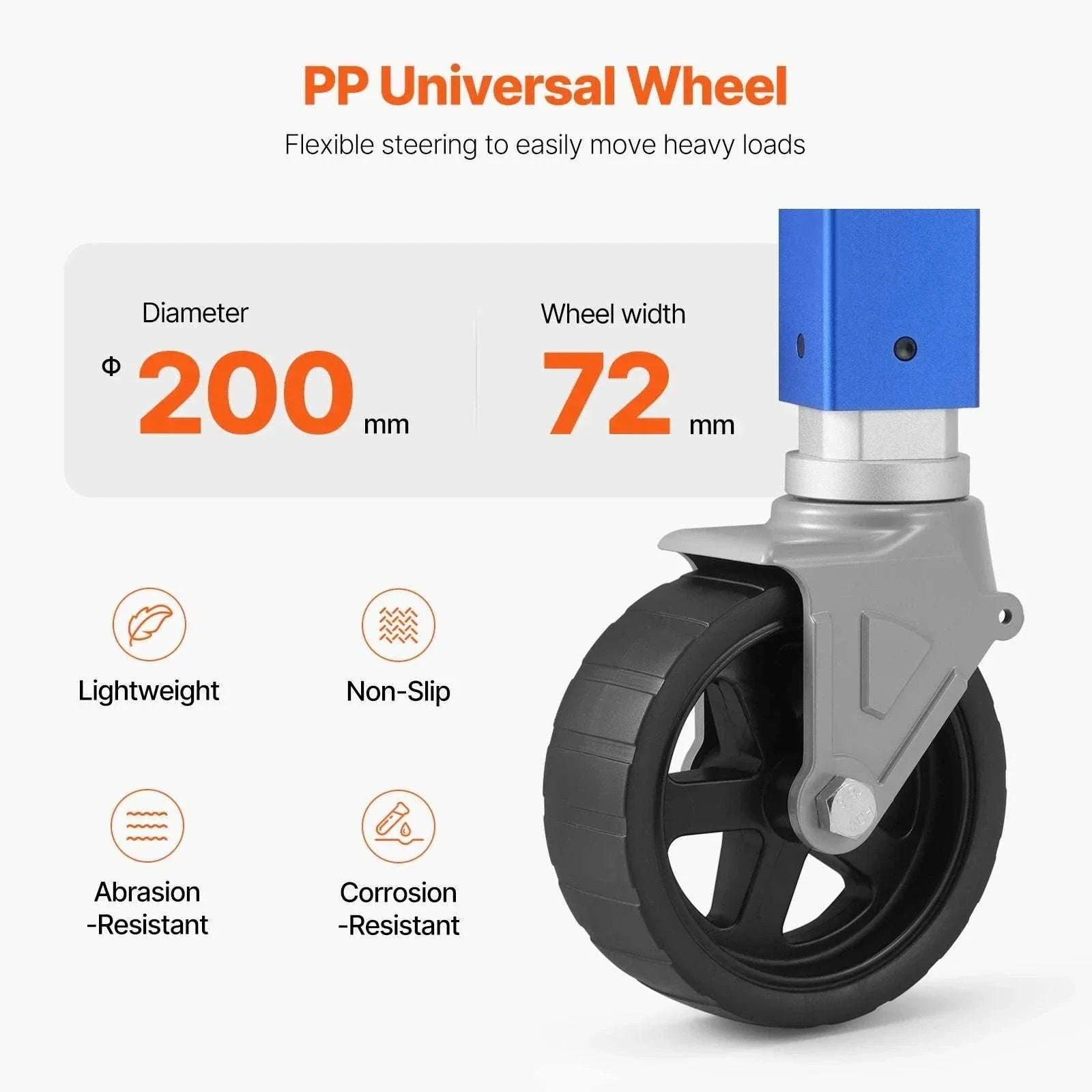 1600 lb Sidewind Trailer Jack with Wheel – Bolt-On, Adjustable Height - Image 6