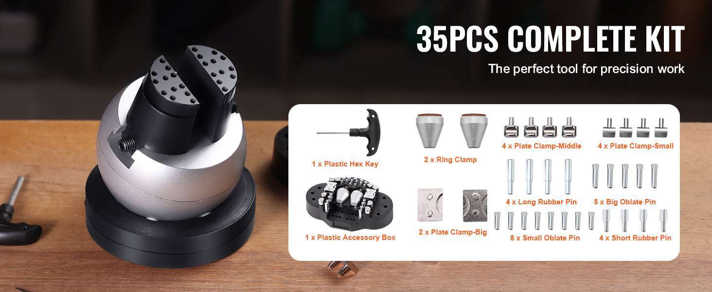 10kg Engraving Ball Vise with 34 Attachments for Jewelry Setting - Image 9