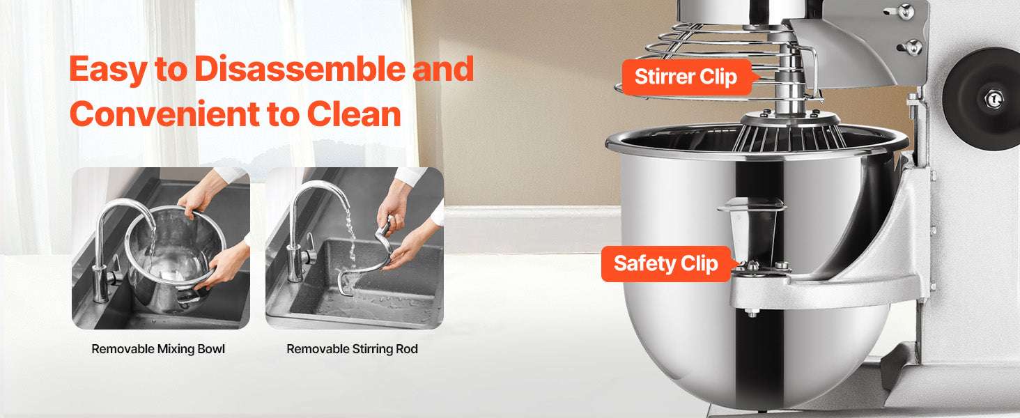 10L Commercial Food Mixer with 3 Speeds & Stainless Steel Bowl - Image 17