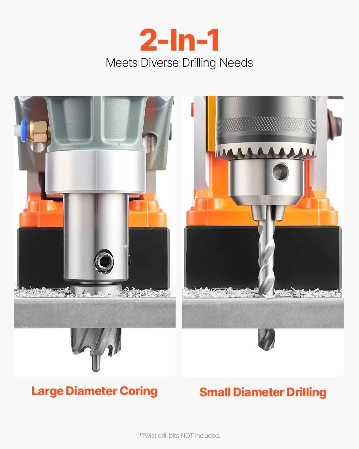 Magnetic Drill Press 1450W 850RPM with 11pc Bits, 1.6" Capacity - Image 3