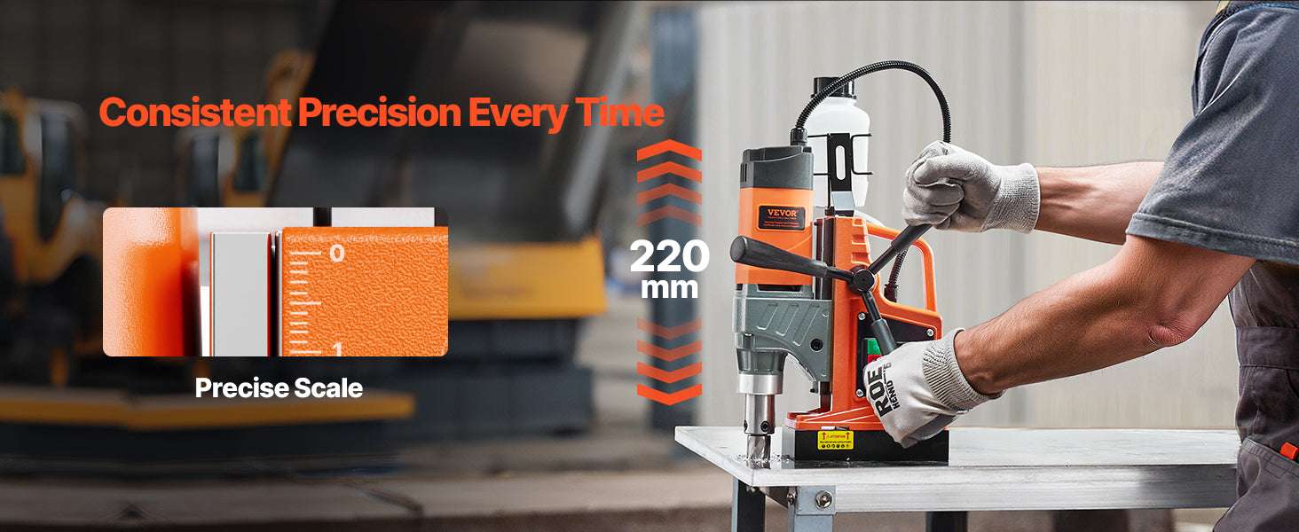 1450W Magnetic Drill Press with 11PCS Bits, 1.6in Capacity - Image 12