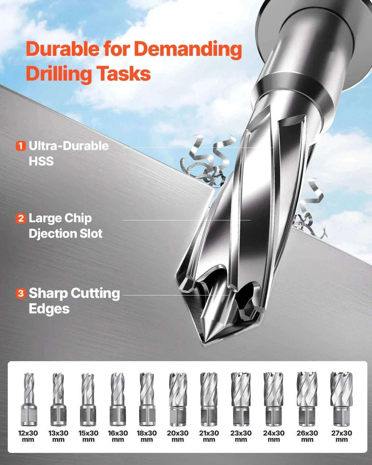 1450W Magnetic Drill Press with 11PCS Bits, 1.6in Capacity - Image 4