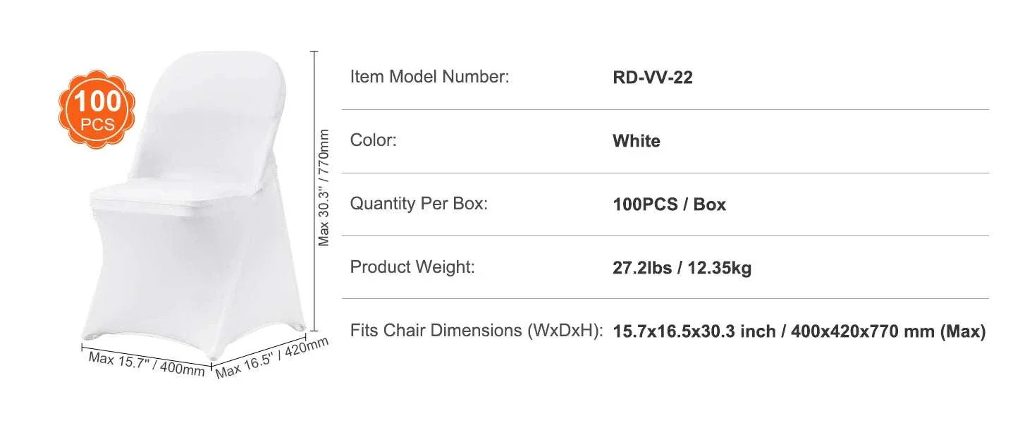 Stretch Spandex Chair Covers for Events, Weddings & Banquets - Image 15