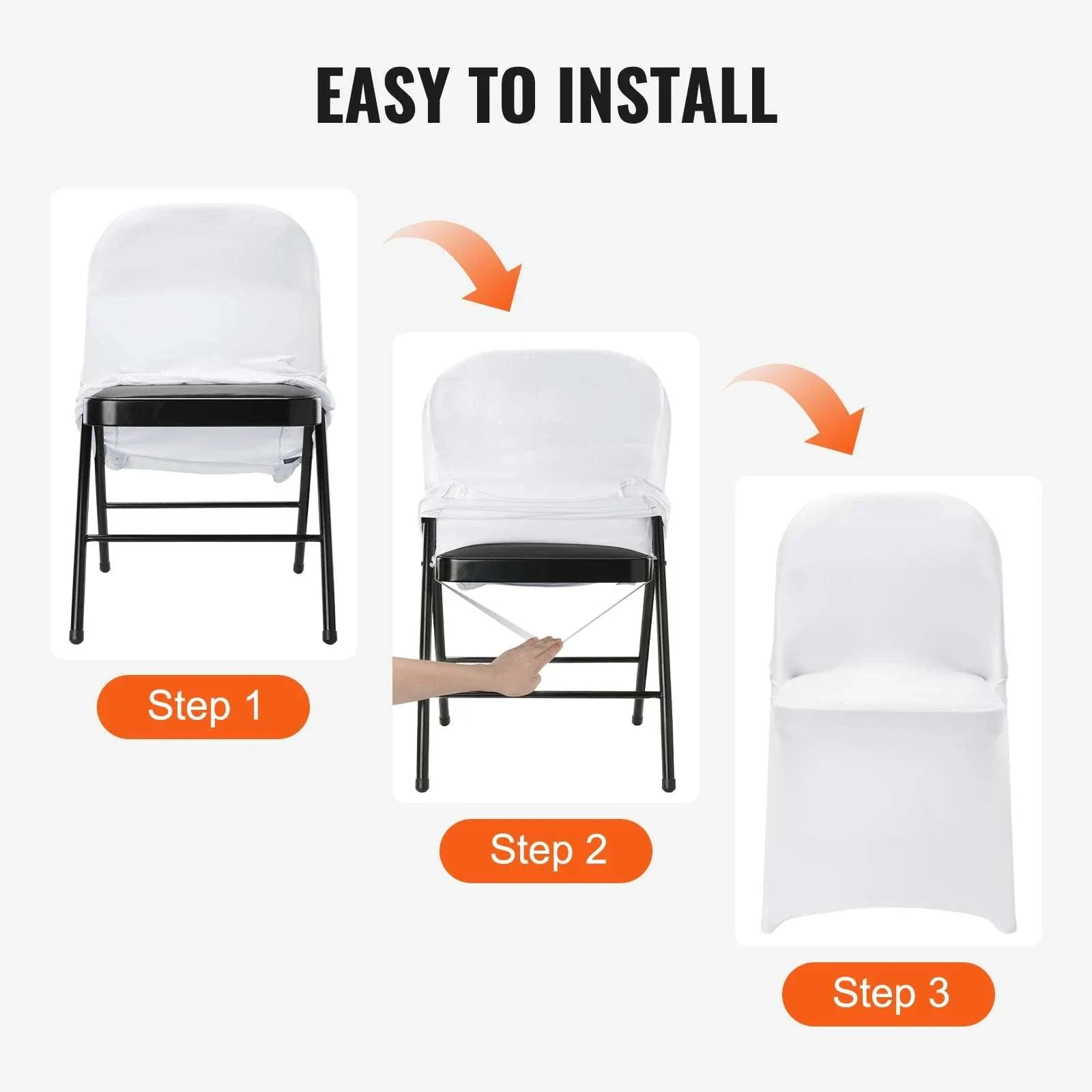 Stretch Spandex Chair Covers for Events, Weddings & Banquets - Image 5