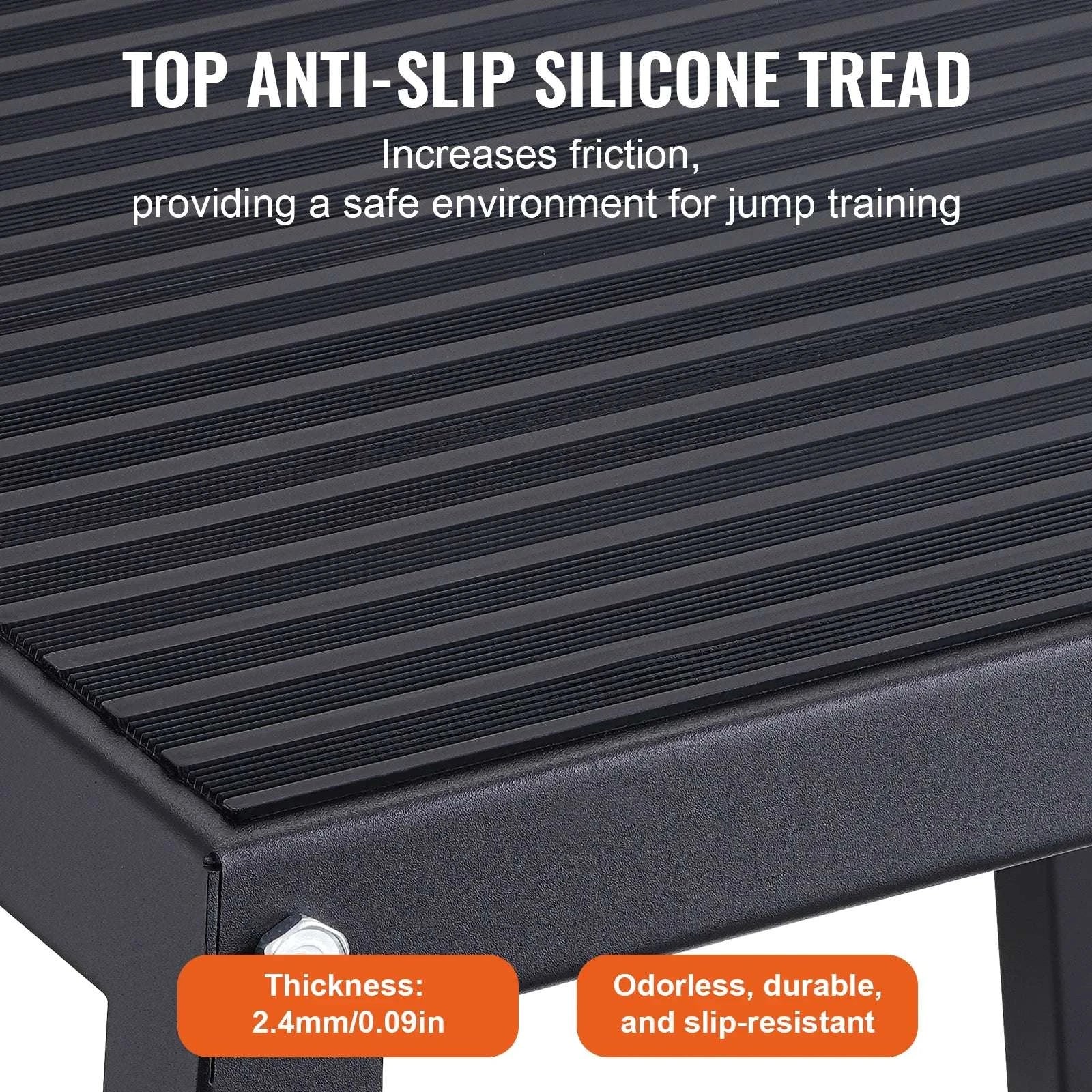 3-Piece Plyometric Jump Box Set 12/18/24 Inch Anti-Slip Steel Platform - Image 2