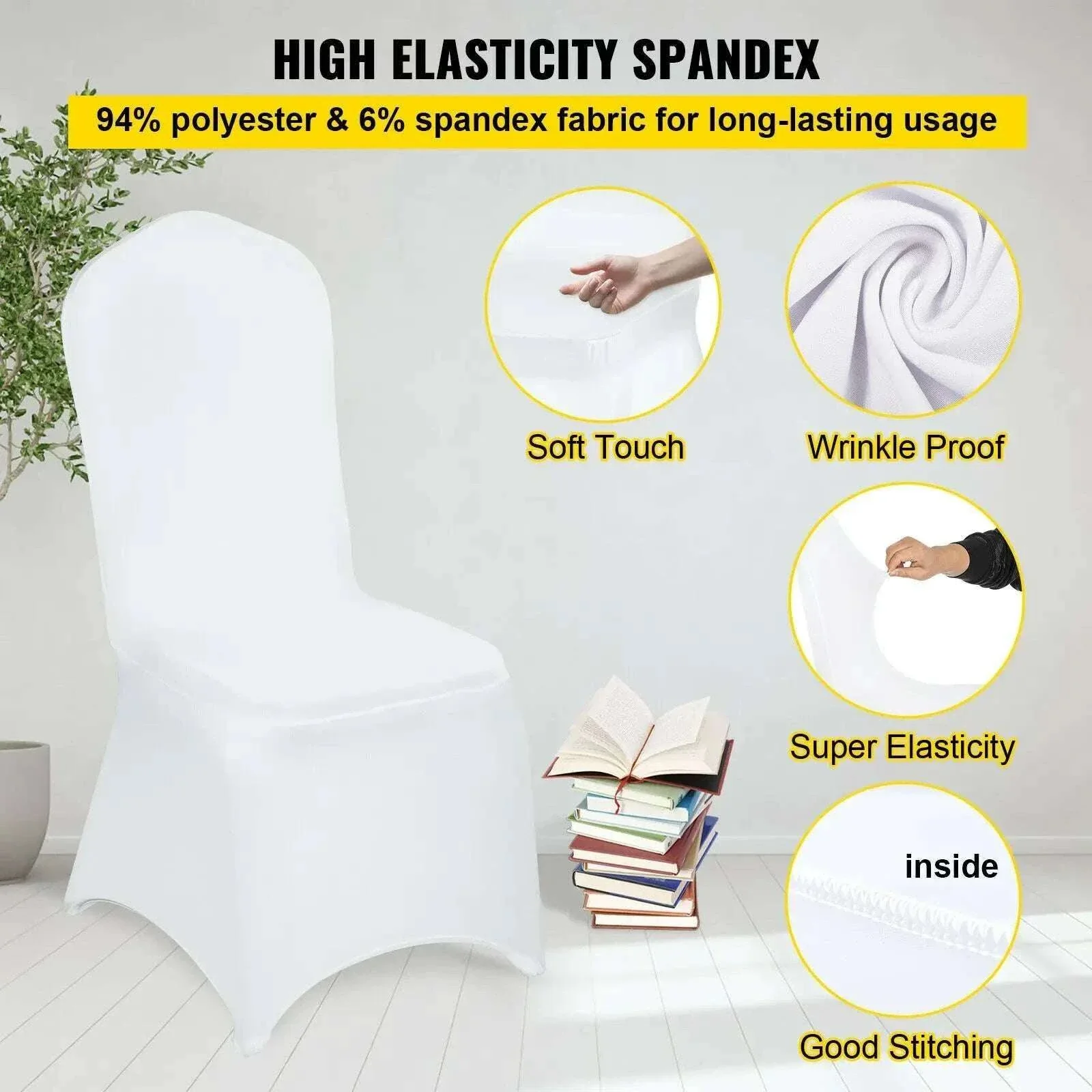 Stretch Spandex Chair Covers for Weddings & Events (12–100 Pack) - Image 2