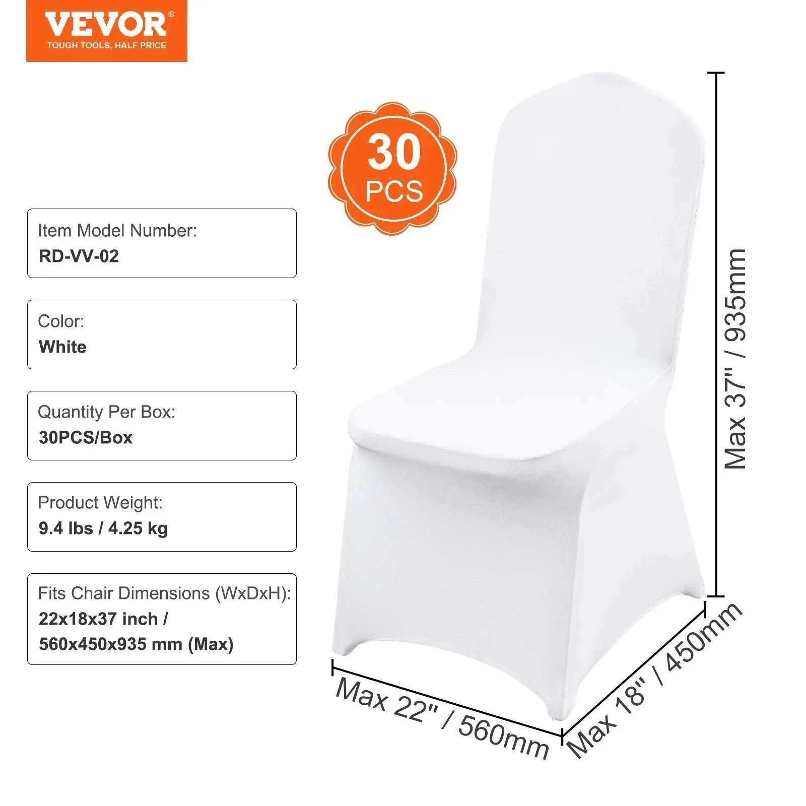 Stretch Spandex Chair Covers for Weddings & Events (12–100 Pack) - Image 24