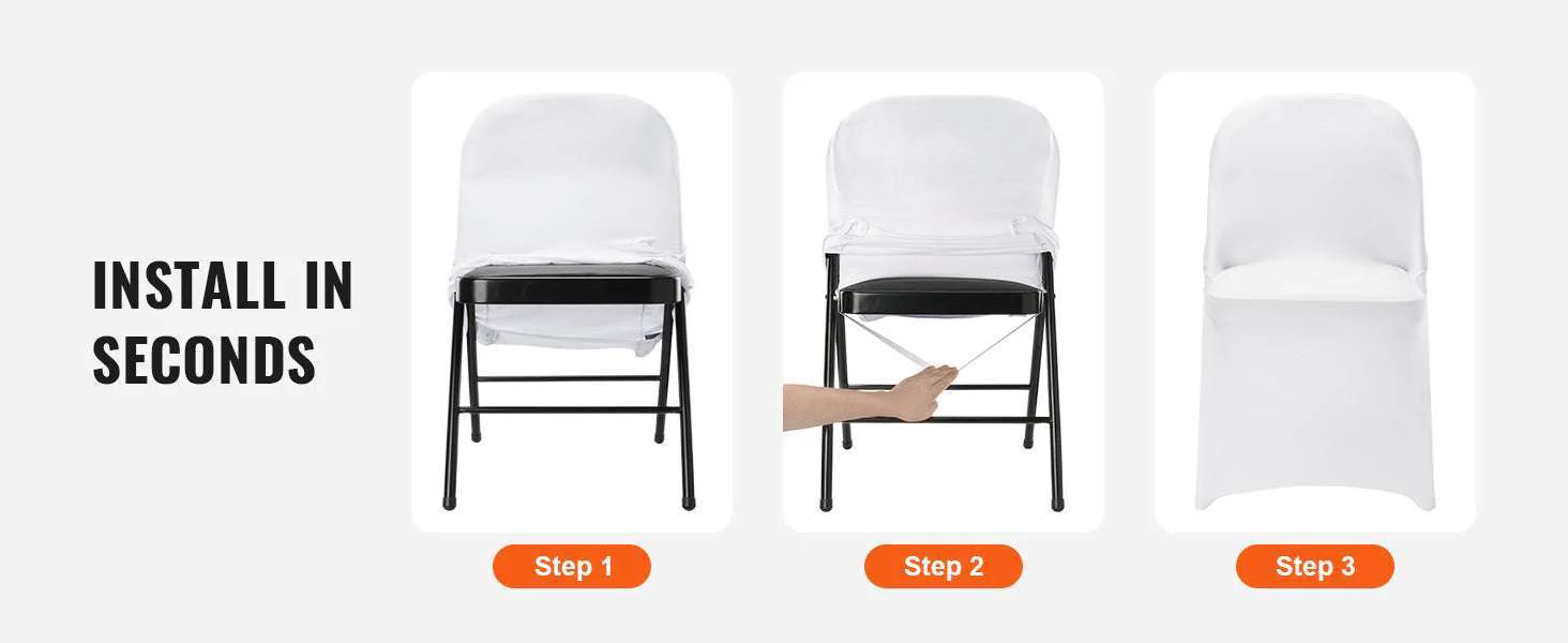 Stretch Spandex Chair Covers for Folding Chairs (12 or 30 Pack) - Image 12