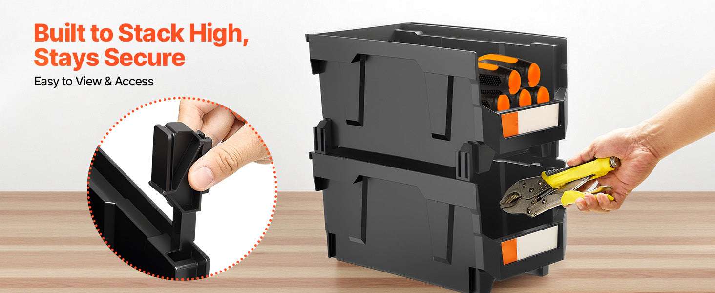 12-Pack Stackable Storage Bins with Front Access for Easy Organization - Image 12