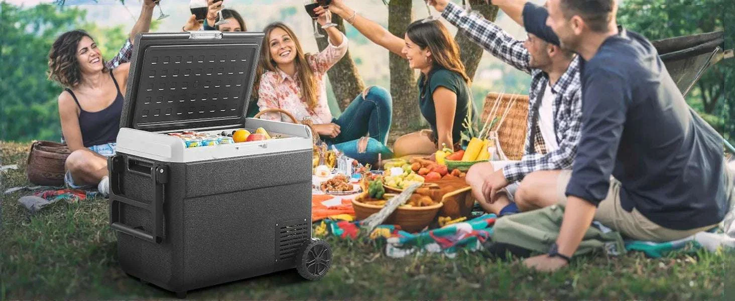 60L Portable Car Refrigerator Freezer with Wheels & Fast Cooling - Image 17