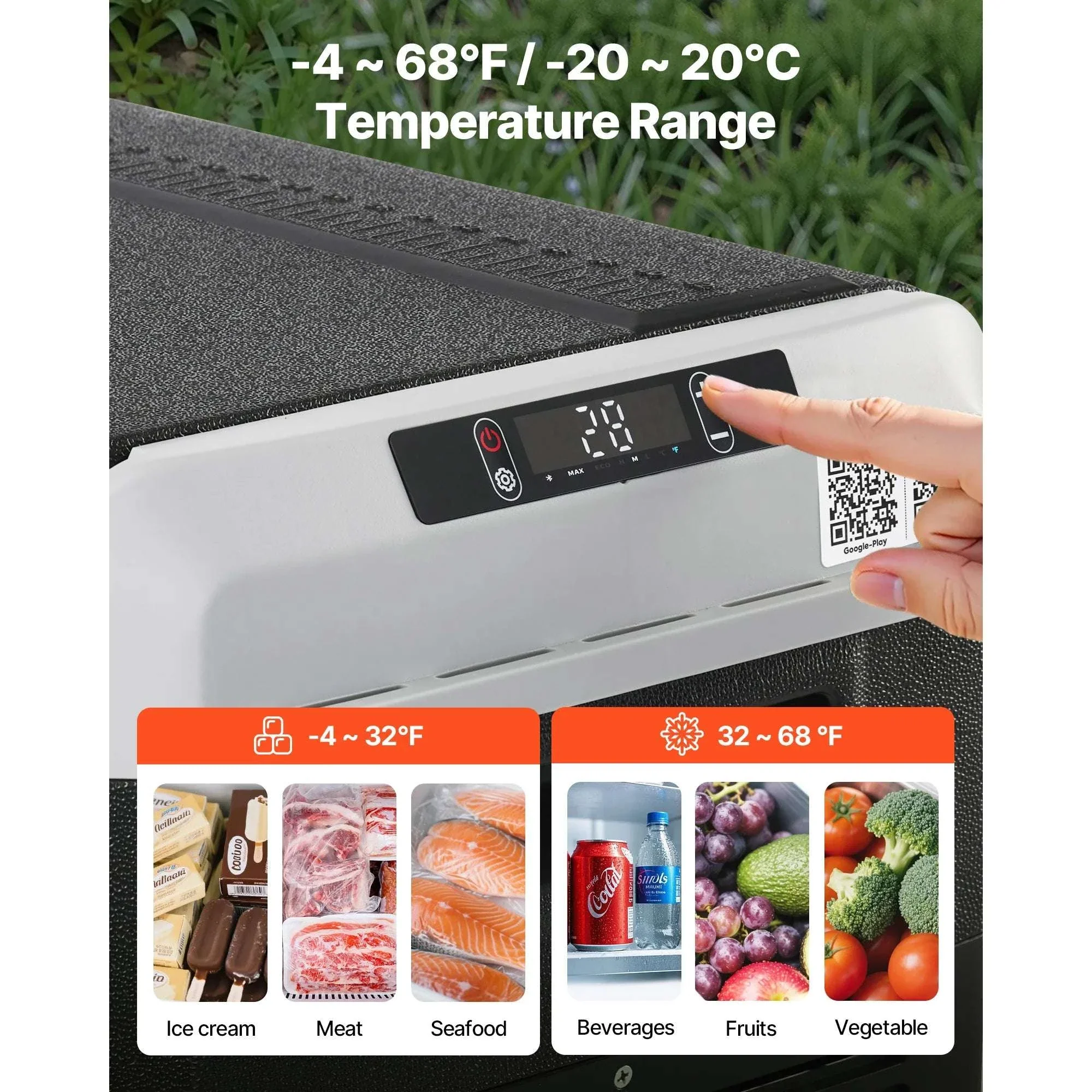60L Portable Car Refrigerator Freezer with Wheels & Fast Cooling - Image 4