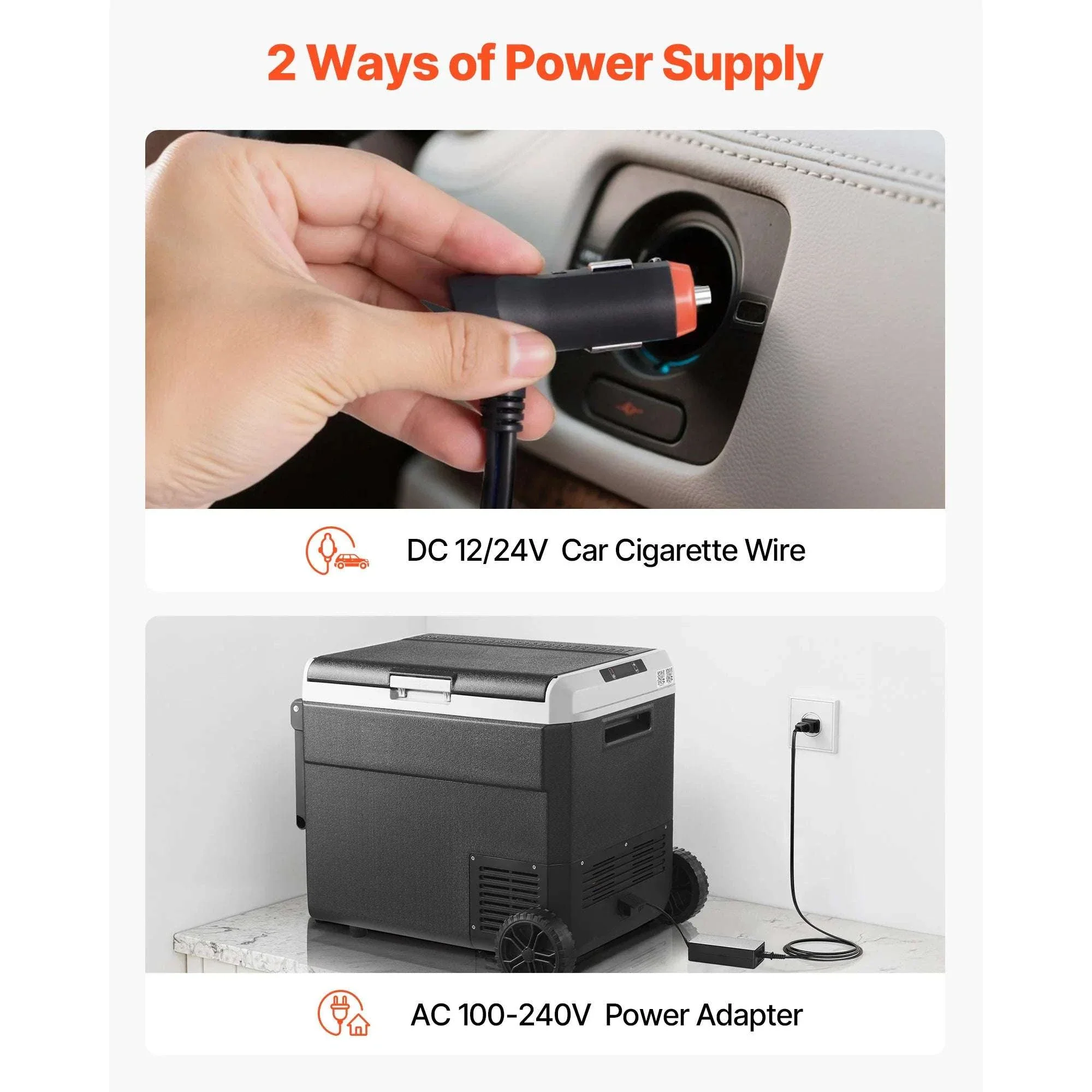 60L Portable Car Refrigerator Freezer with Wheels & Fast Cooling - Image 6
