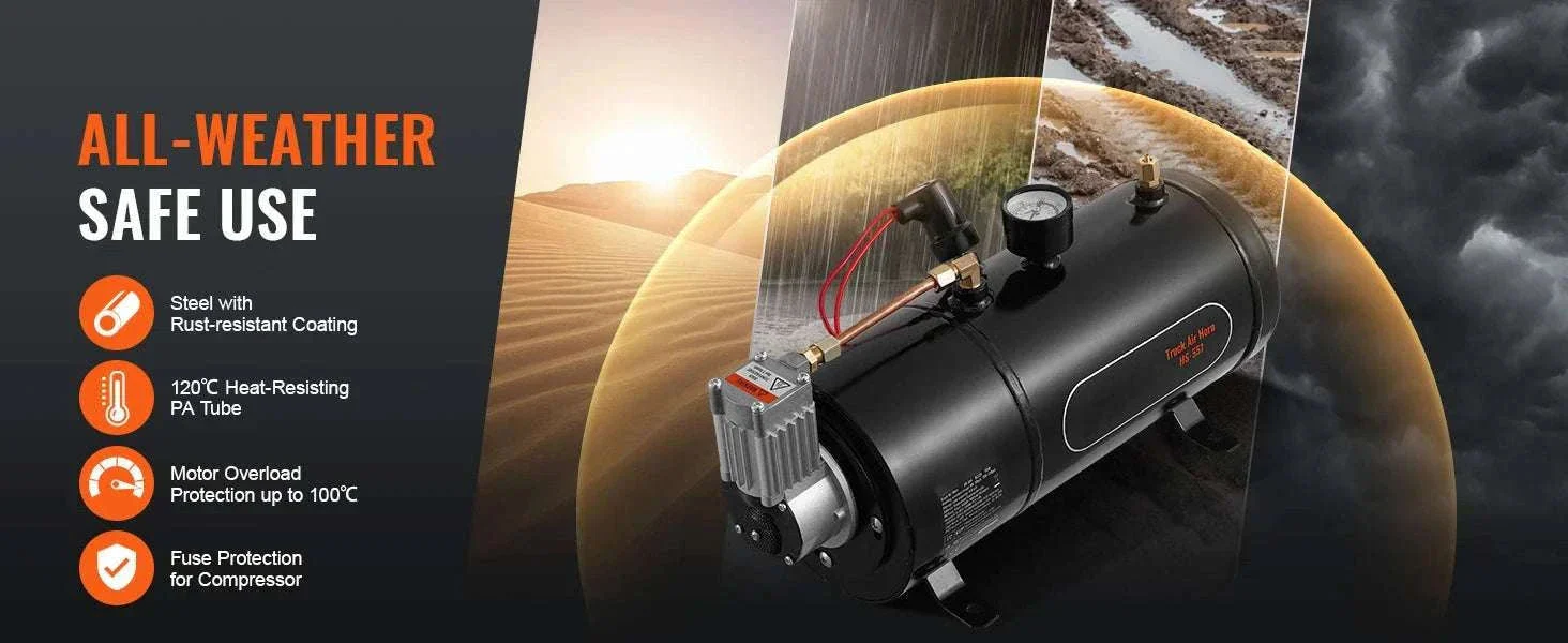 12V Air Compressor Kit with 0.8 Gallon Tank 90–120 PSI System - Image 10