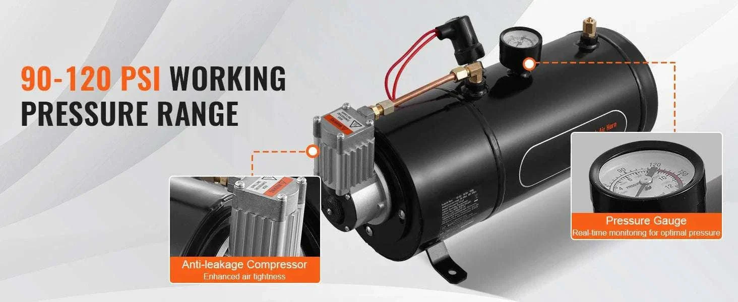 12V Air Compressor Kit with 0.8 Gallon Tank 90–120 PSI System - Image 9