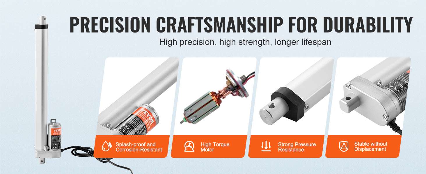 12V Linear Actuator 1000N Electric Motor with Multiple Stroke Options - Image 11