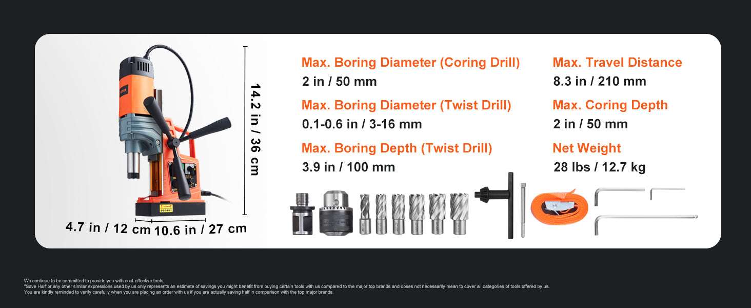 Magnetic Drill Press 1300W–1550W Core Drill with 40mm Capacity - Image 17