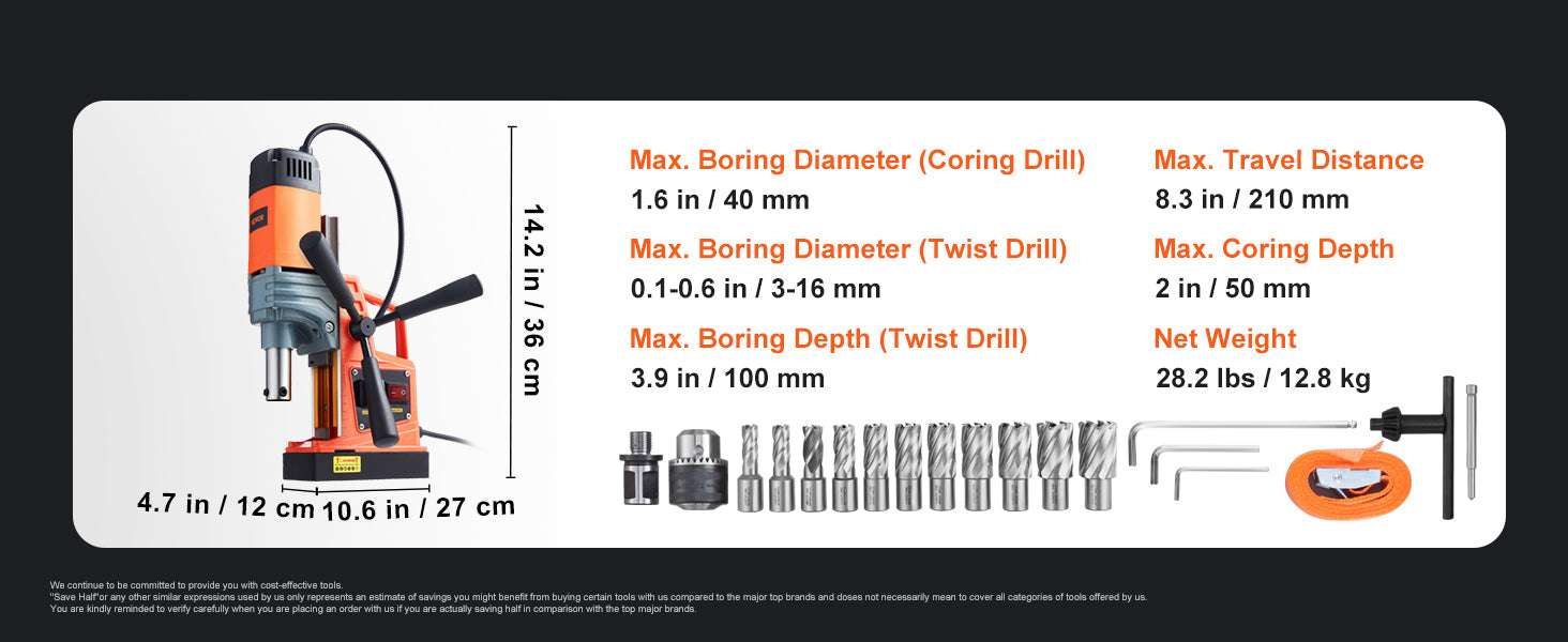 Magnetic Drill Press 1300W–1550W Core Drill with 40mm Capacity - Image 18