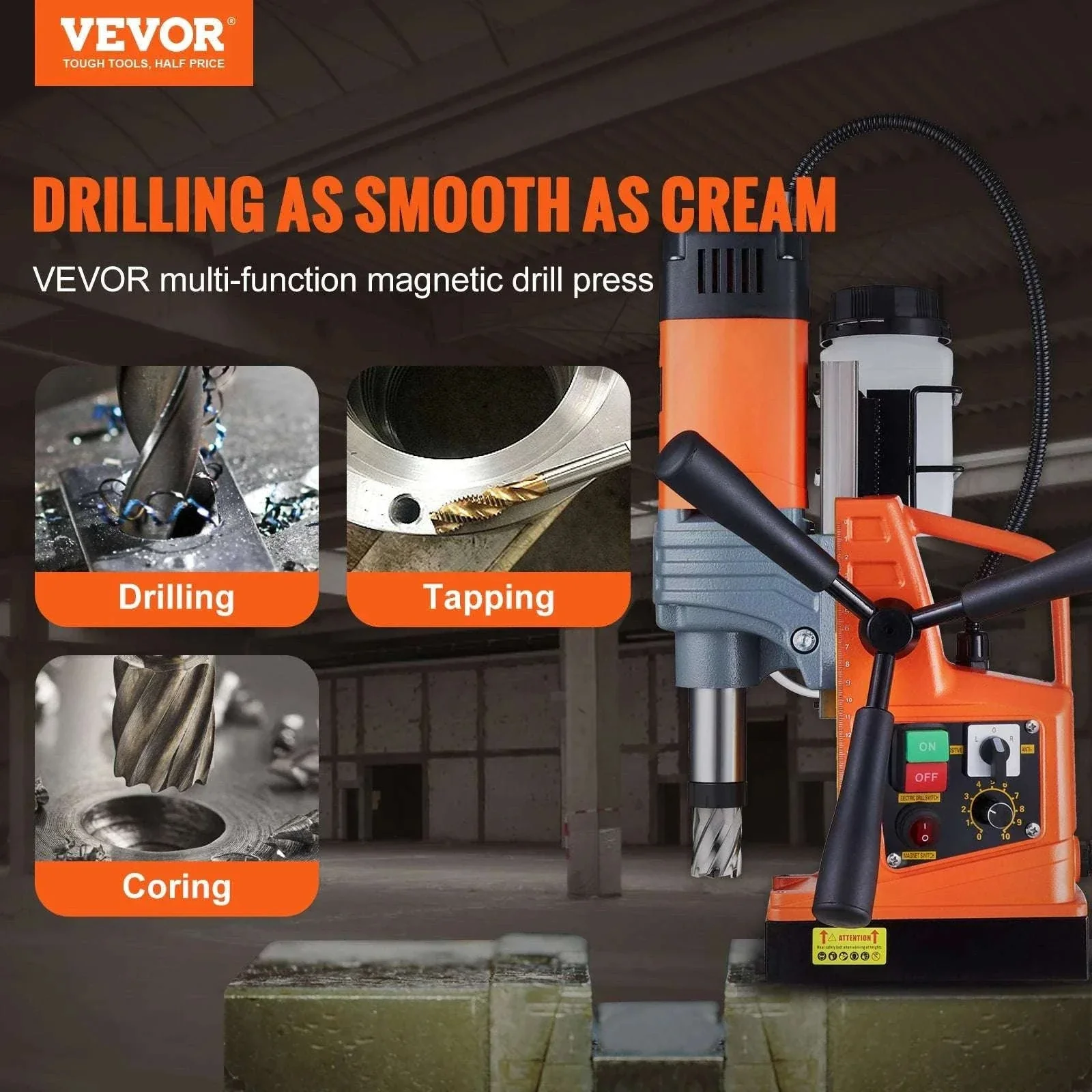 Magnetic Drill Press 1300W–1550W Core Drill with 40mm Capacity - Image 2