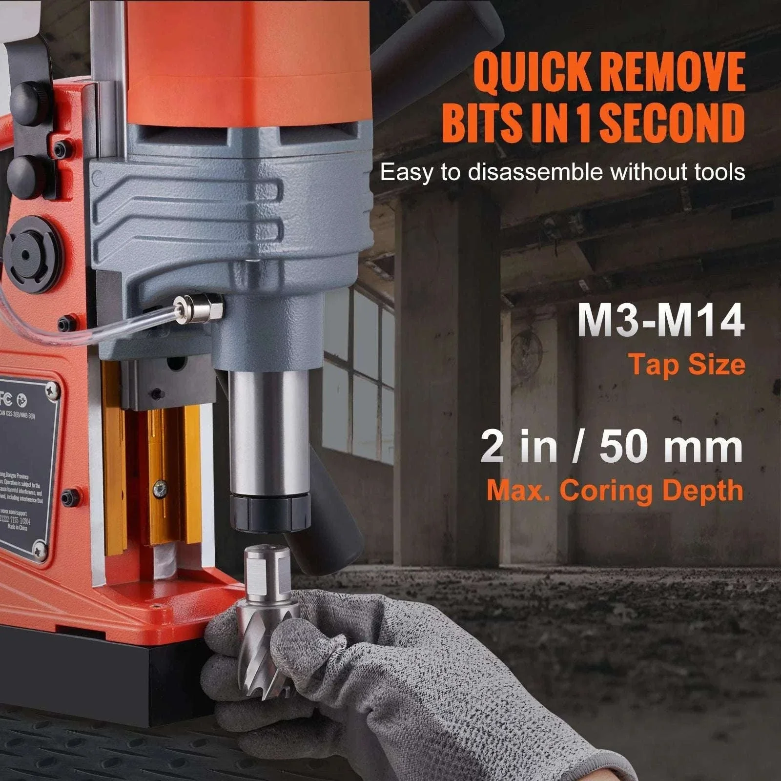 Magnetic Drill Press 1300W–1550W Core Drill with 40mm Capacity - Image 4