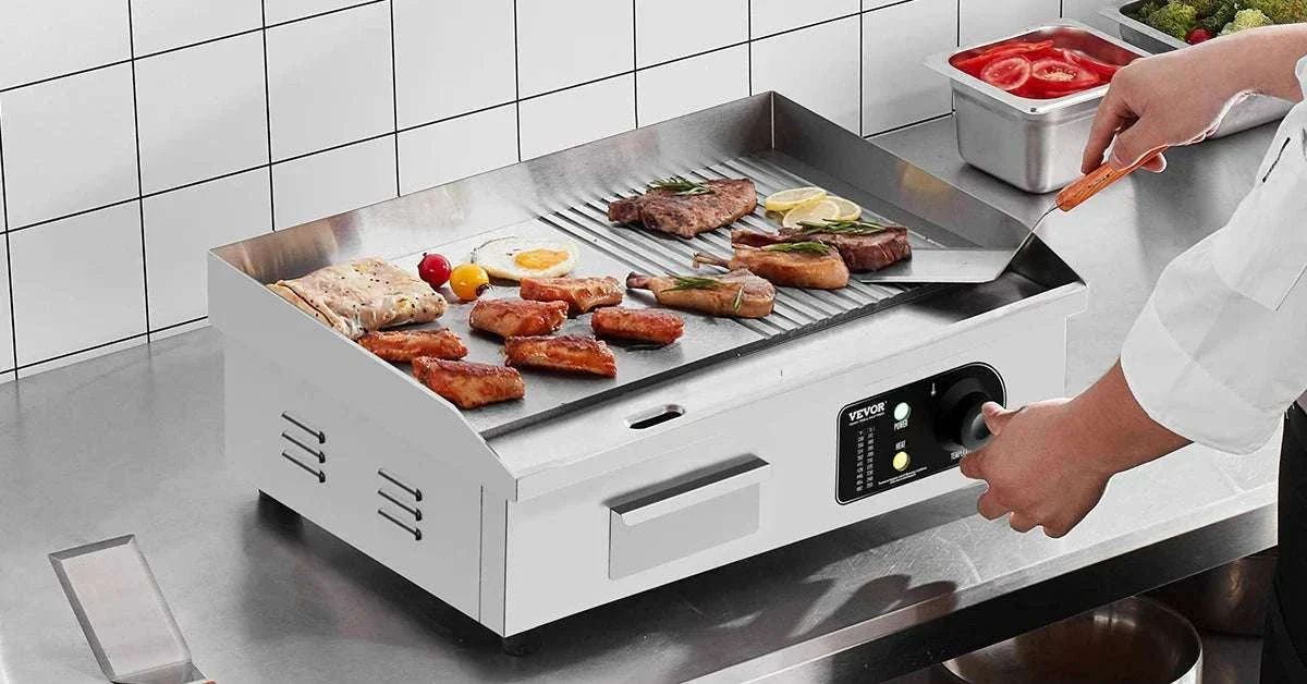 Electric Countertop Griddle 1600W/3200W Flat Top Teppanyaki Grill - Image 7