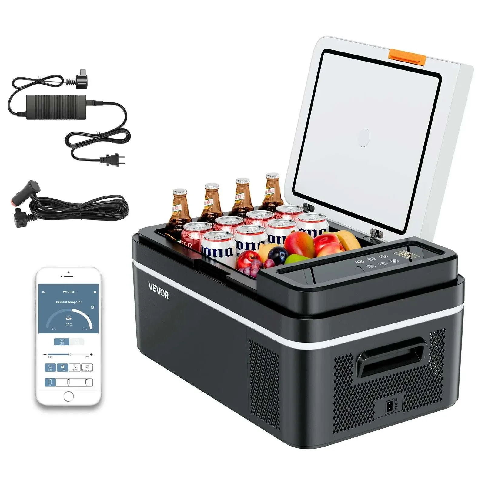 Portable Car Fridge Freezer 15L–55L Electric Cooler 12V/24V & AC