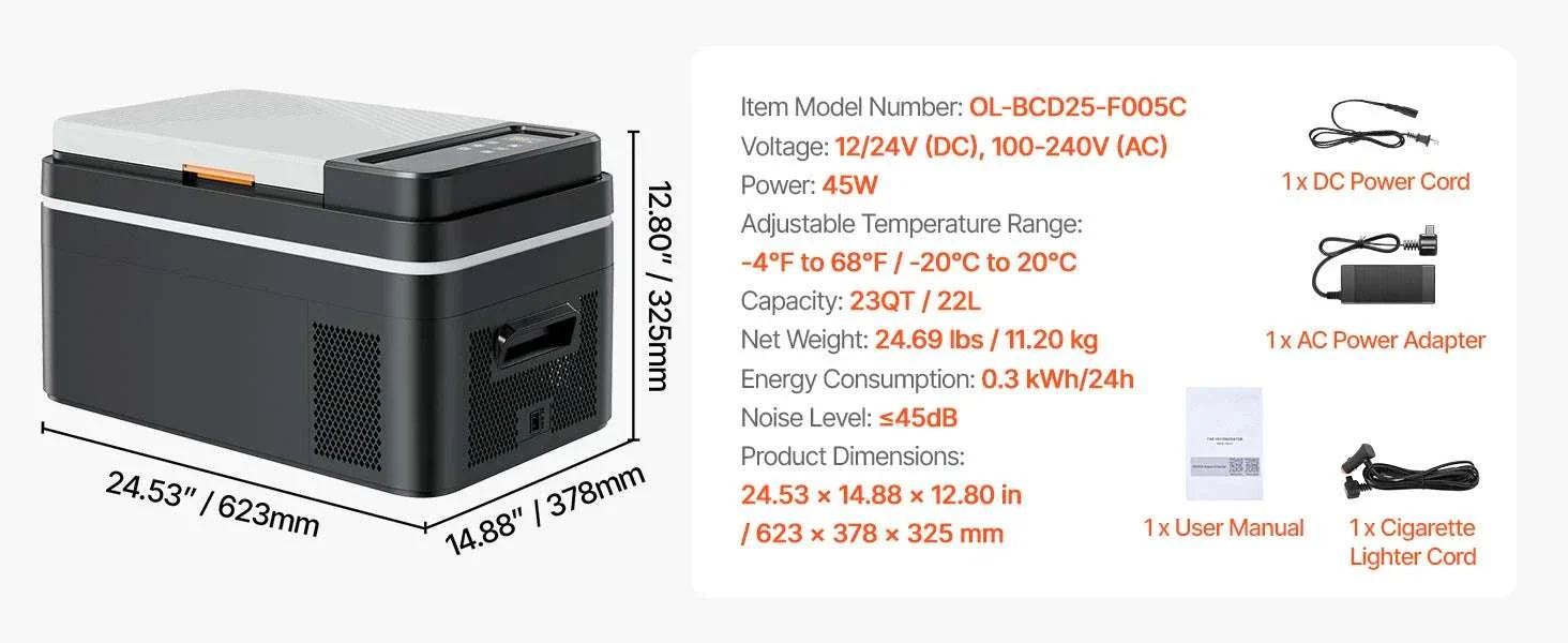 Portable Car Fridge Freezer 15L–55L Electric Cooler 12V/24V & AC - Image 14