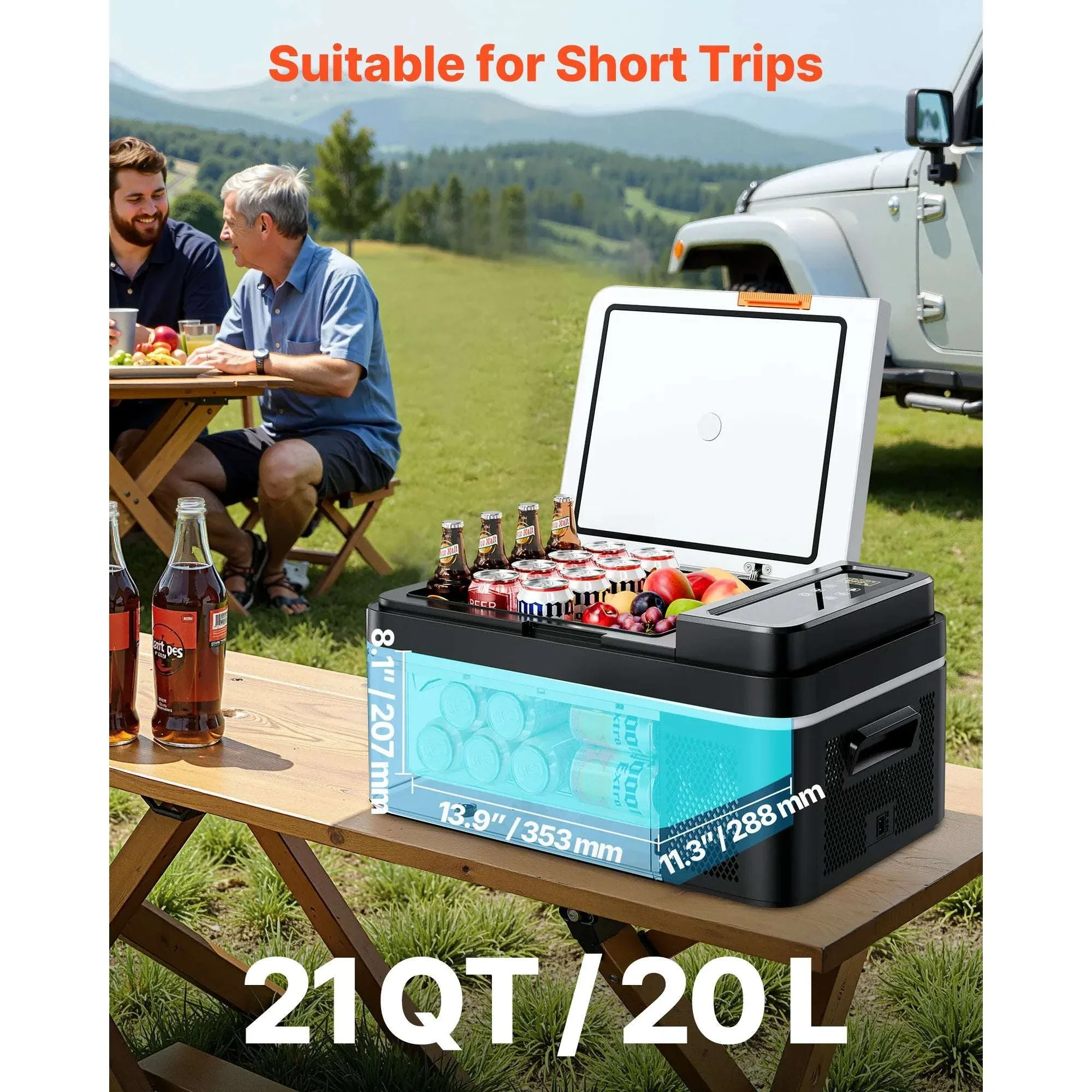 Portable Car Fridge Freezer 15L–55L Electric Cooler 12V/24V & AC - Image 2