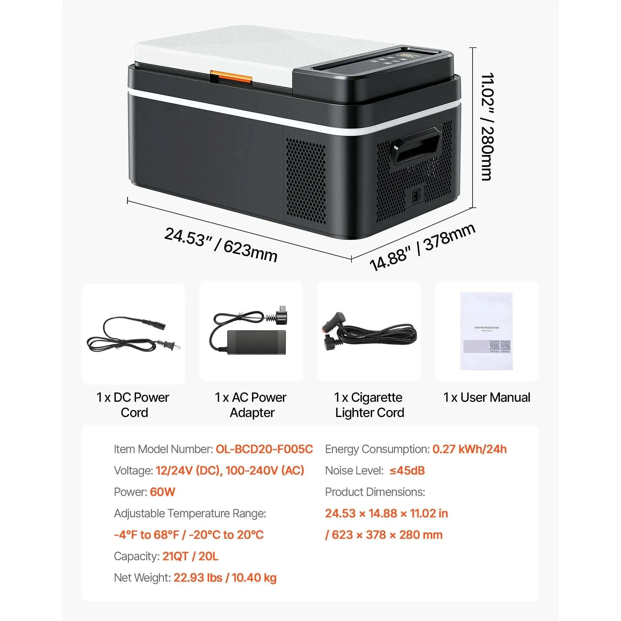Portable Car Fridge Freezer 15L–55L Electric Cooler 12V/24V & AC - Image 21