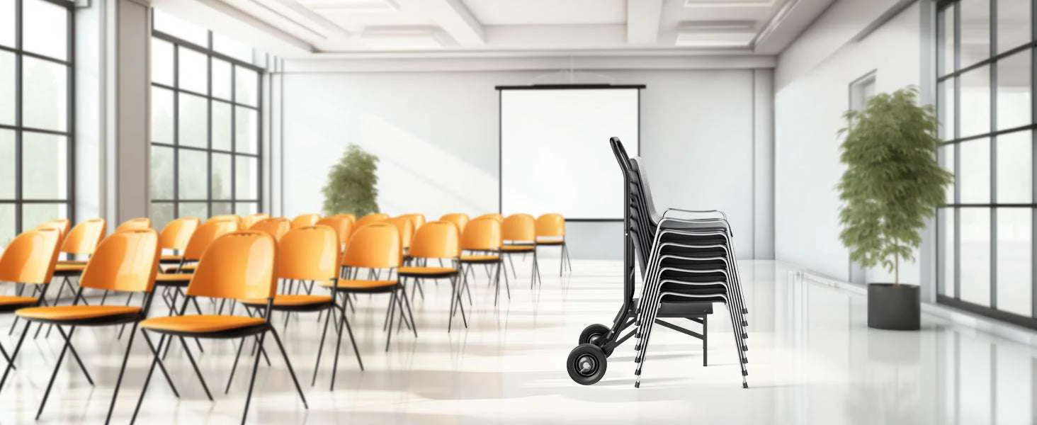 Folding Chair Storage Cart with Wheels Holds 10 Chairs, 150LB Capacity - Image 15