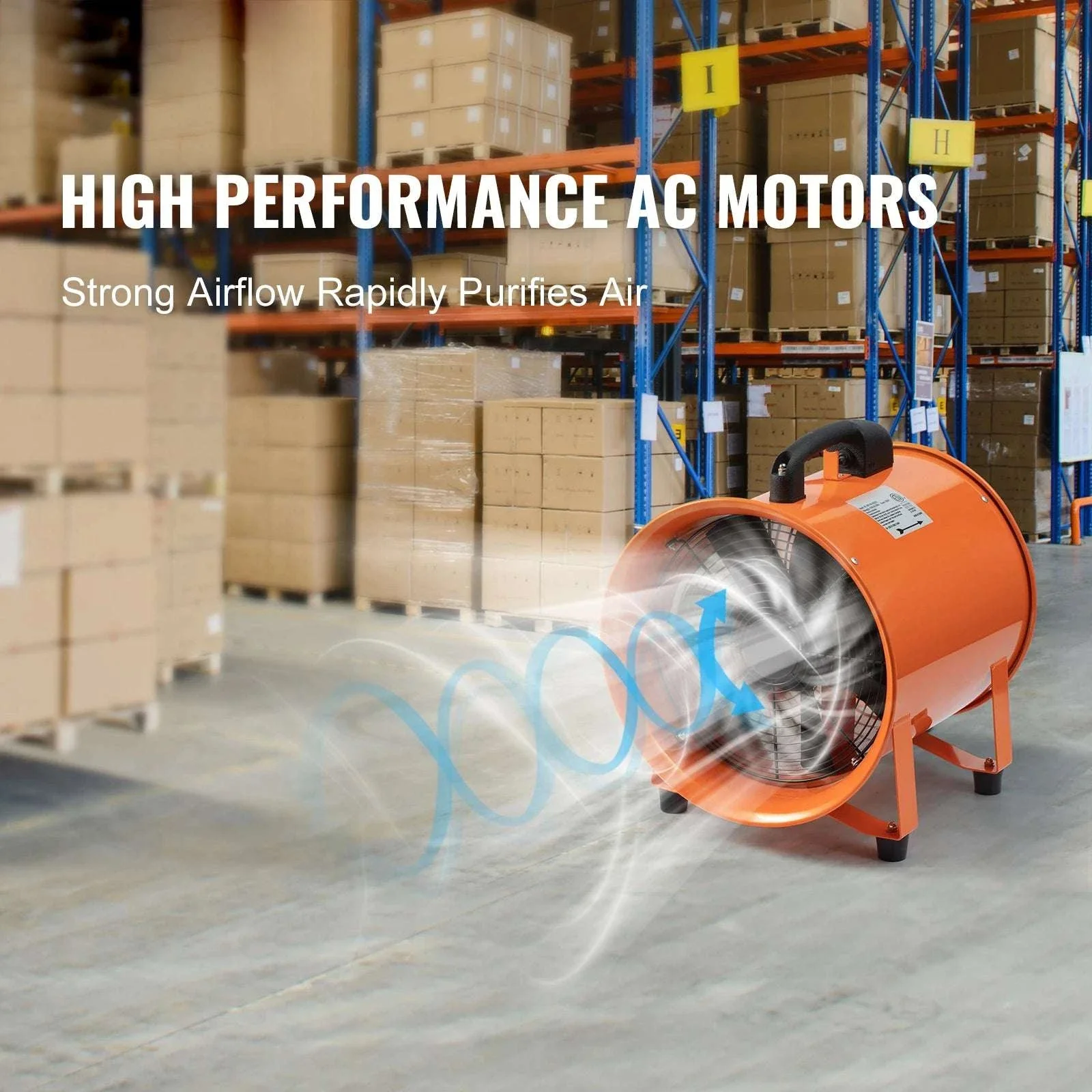 16" Industrial Ventilation Blower Fan with 33ft Duct Hose 5175CFM - Image 6