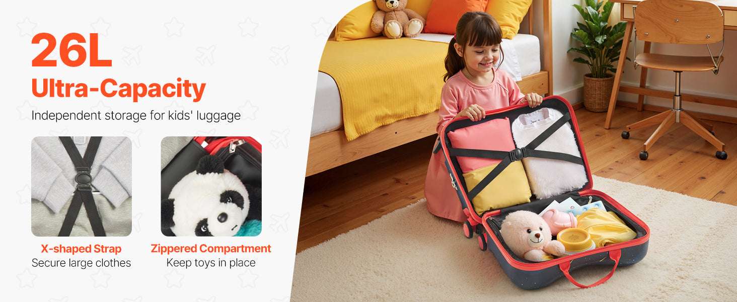 18'' Kids Ride-On Luggage 26L Carry-On Scooter Suitcase - Image 10