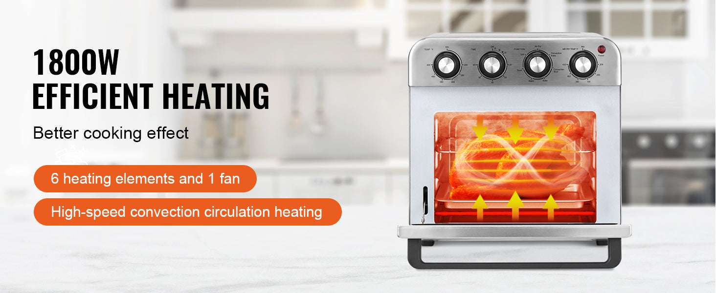 18L Air Fryer Toaster Oven Combo 1800W with 7 Cooking Modes - Image 9