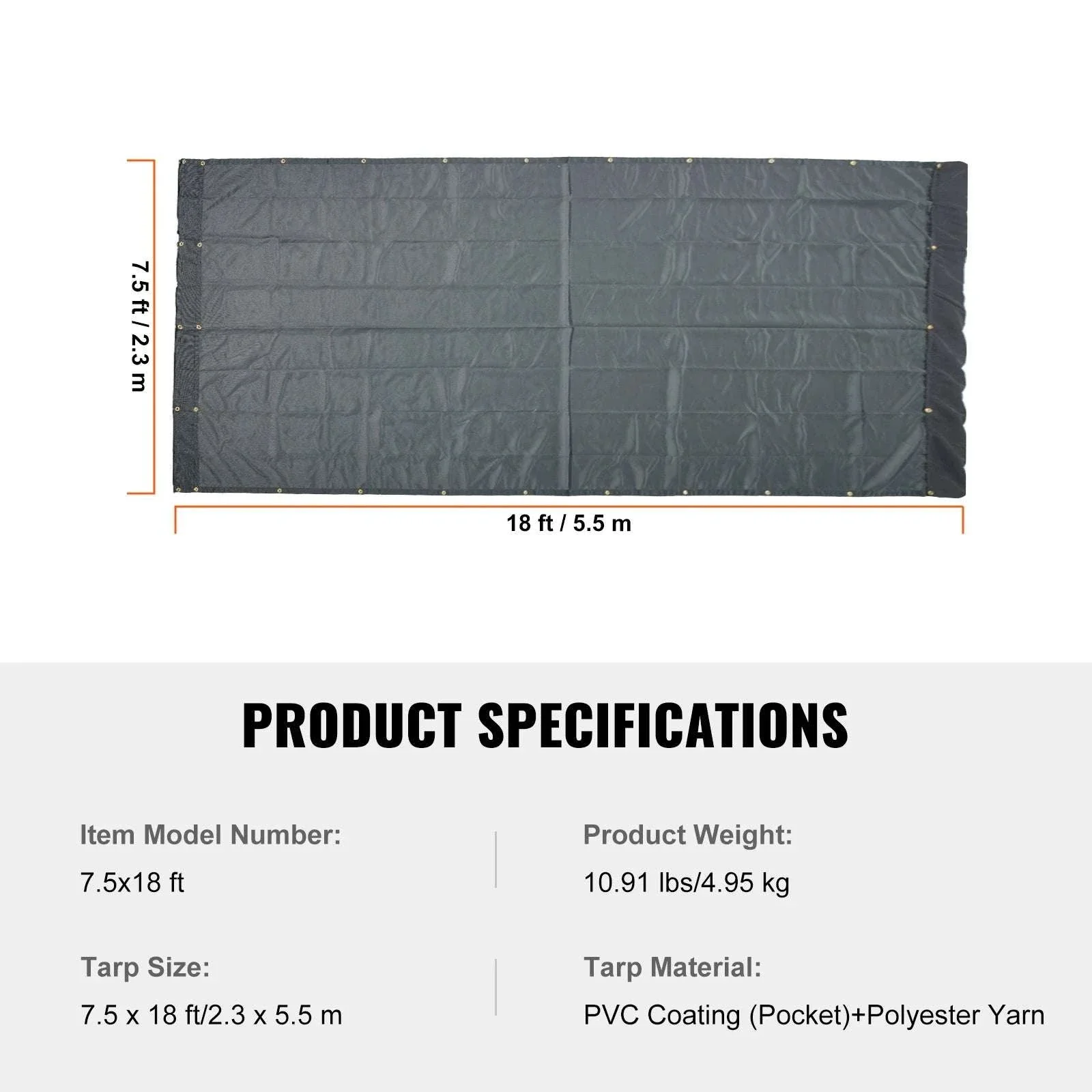 Heavy Duty Dump Truck Mesh Tarp PVC Coated with Reinforced Webbing - Image 24