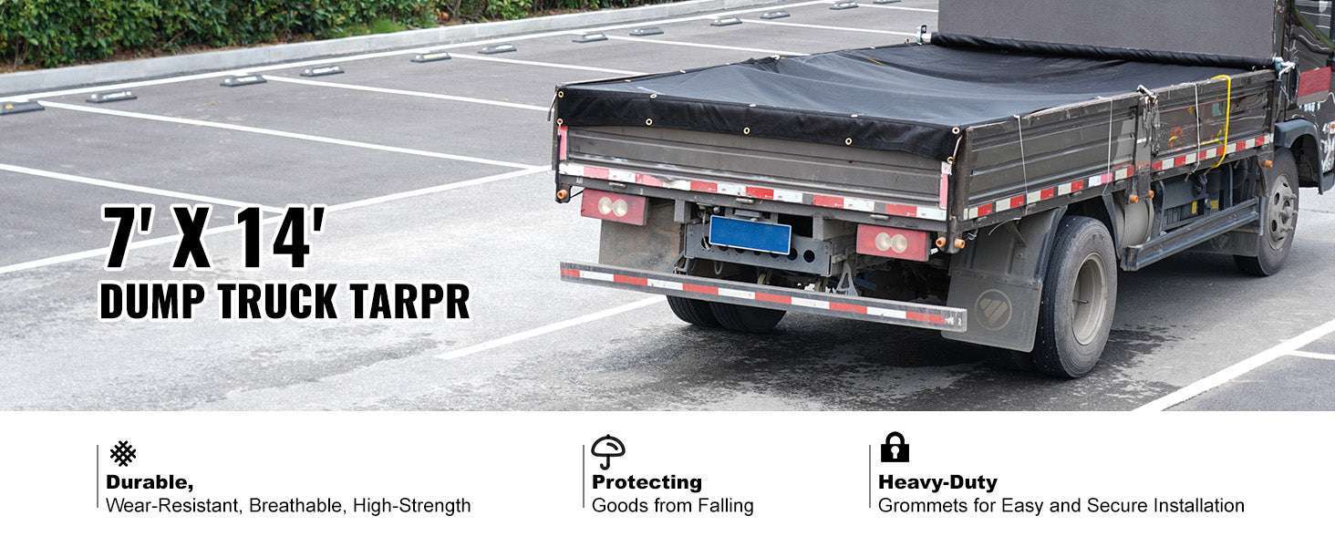 Heavy Duty Dump Truck Mesh Tarp PVC Coated with Reinforced Webbing - Image 8