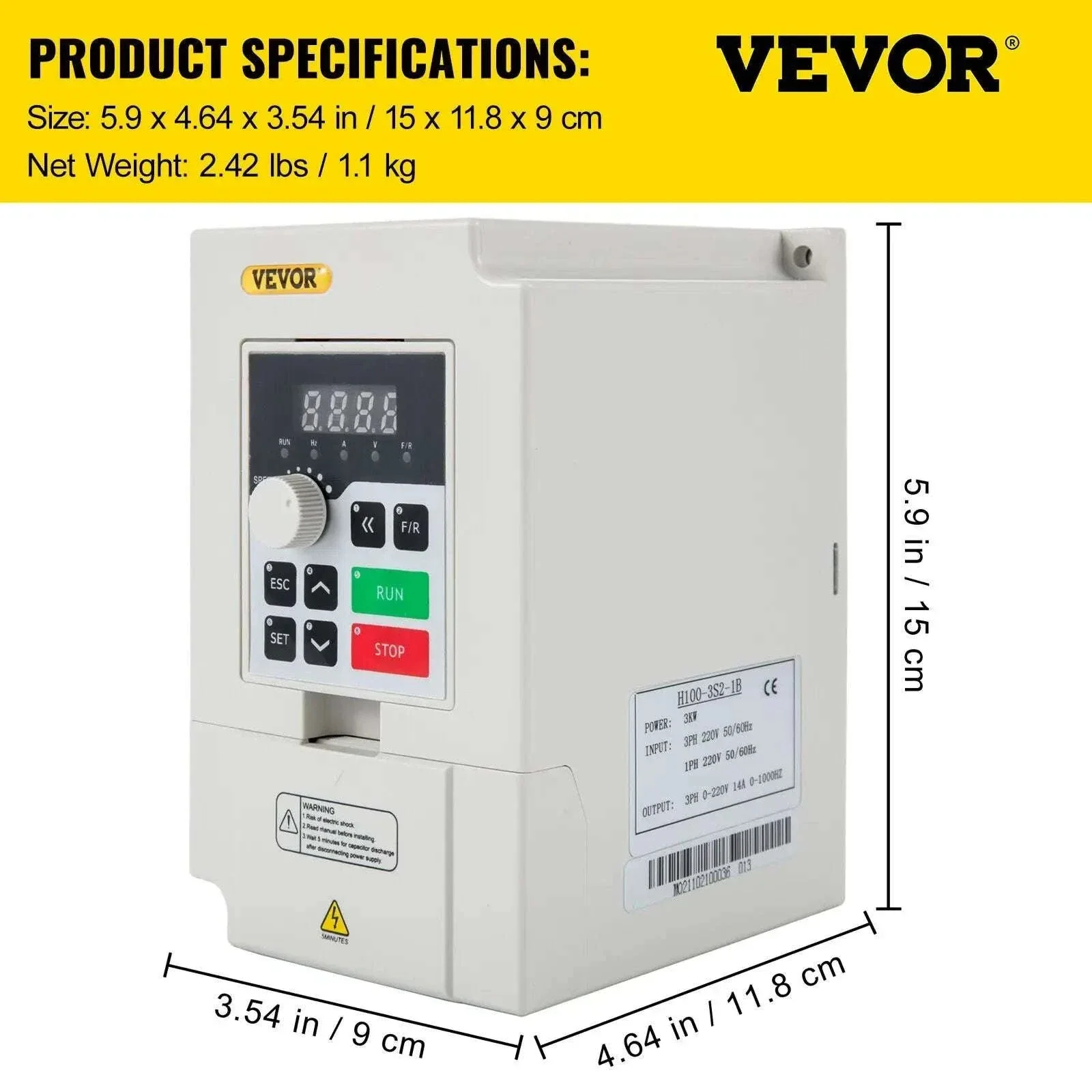 Variable Frequency Drive 2.2–7.5KW VFD Inverter CNC Motor Controller 110V/220V - Image 26