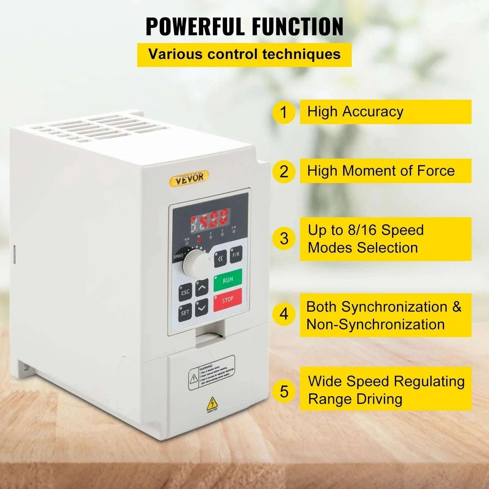 Variable Frequency Drive 2.2–7.5KW VFD Inverter CNC Motor Controller 110V/220V - Image 3