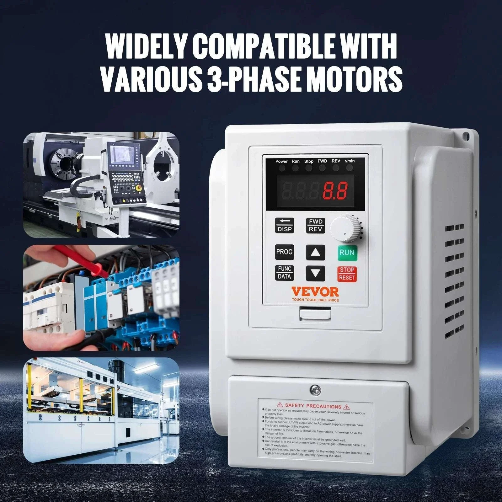 2.2KW VFD Inverter 220V 3 Phase Motor Speed Controller 10A - Image 6
