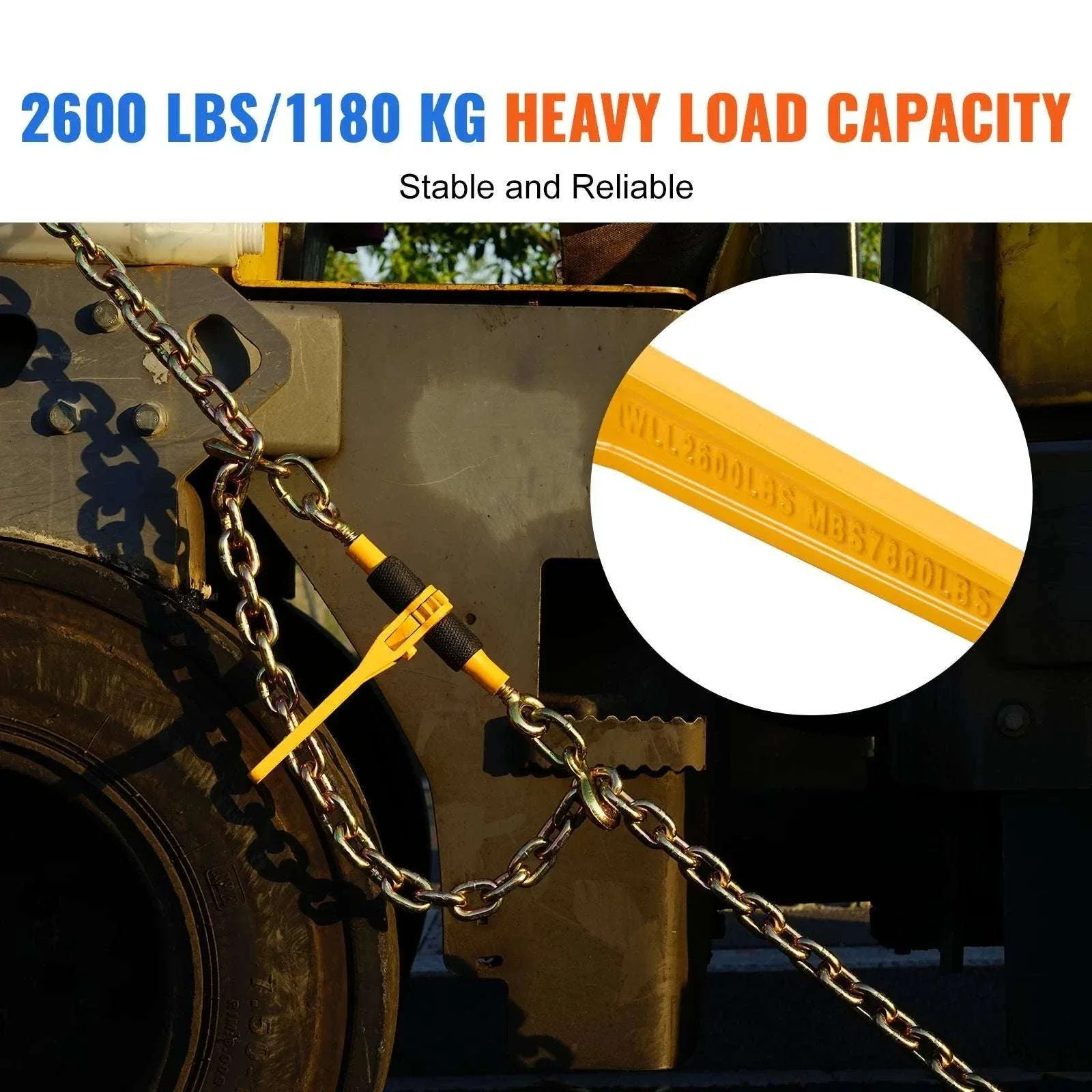 Ratchet Chain Load Binder 1/4"–5/16" Heavy Duty Tie-Down - Image 3