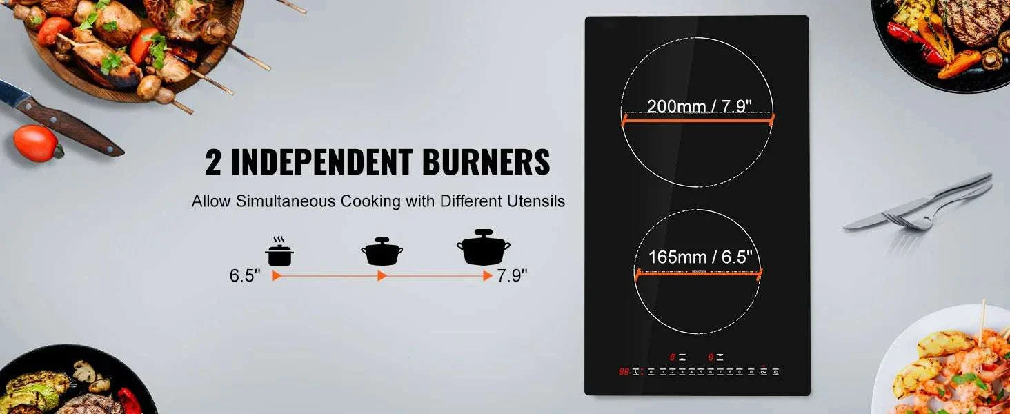 2 Burner Induction Cooktop with Touch Control and Safety Features - Image 10